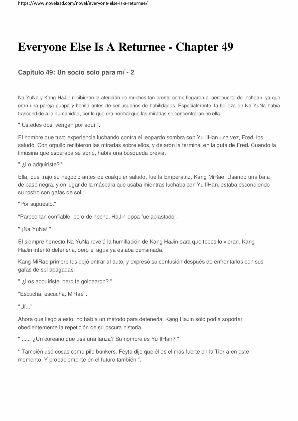 Everyone Else Is A Returnee (Novela) - Capítulo 49 - Página 1 - LectorTMOo