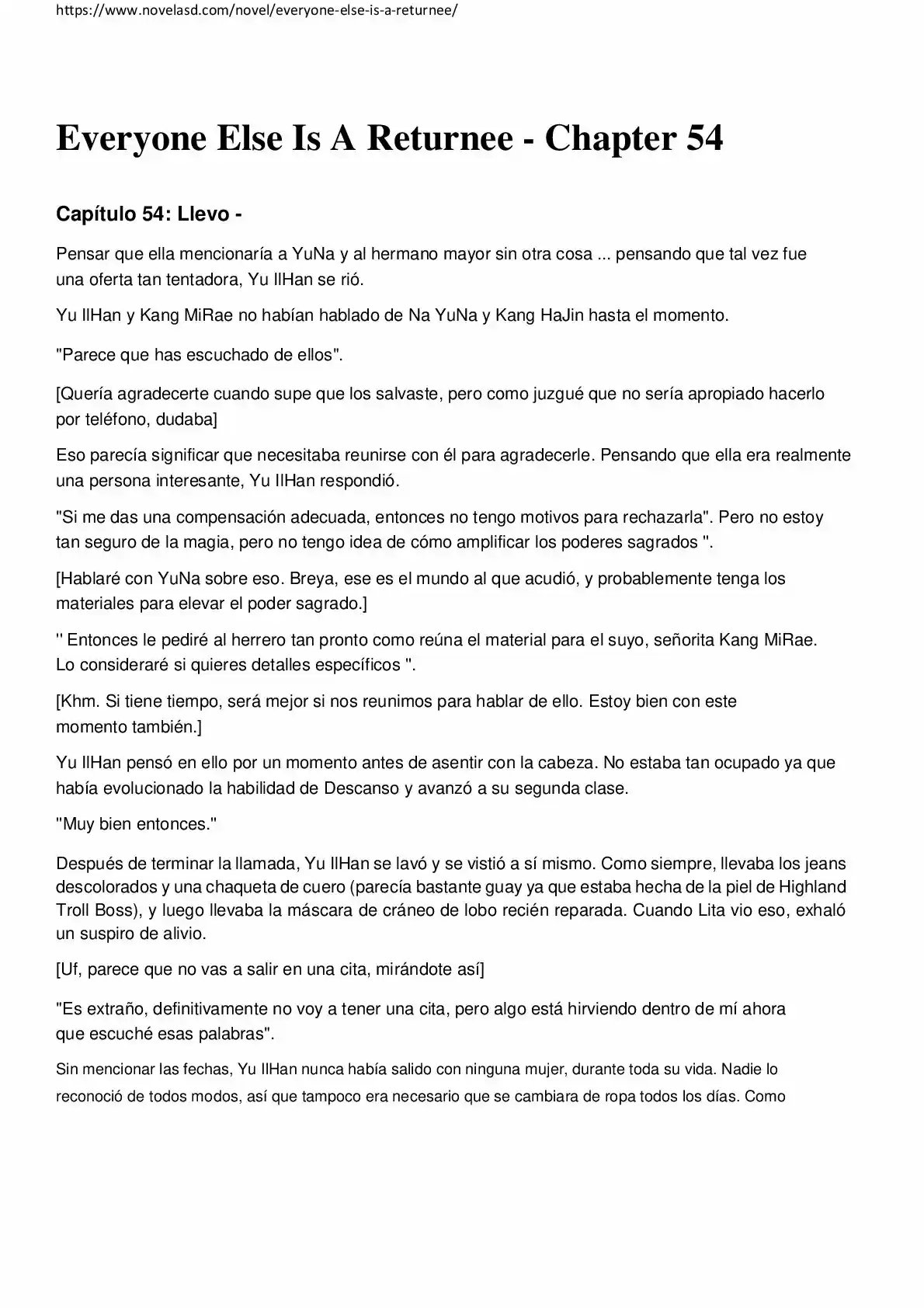 Everyone Else Is A Returnee (Novela) - Capítulo 54 - Página 1 - LectorTMOo