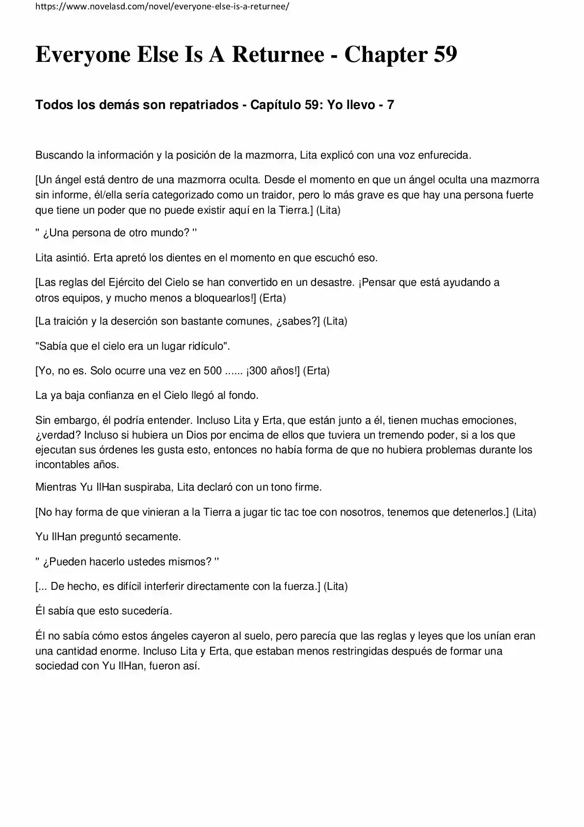 Everyone Else Is A Returnee (Novela) - Capítulo 59 - Página 1 - LectorTMOo