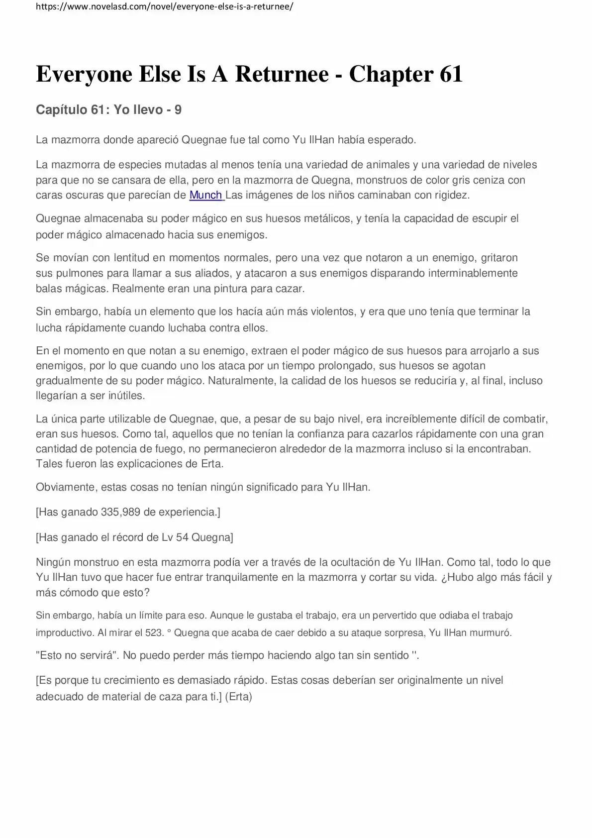 Everyone Else Is A Returnee (Novela) - Capítulo 61 - Página 1 - LectorTMOo