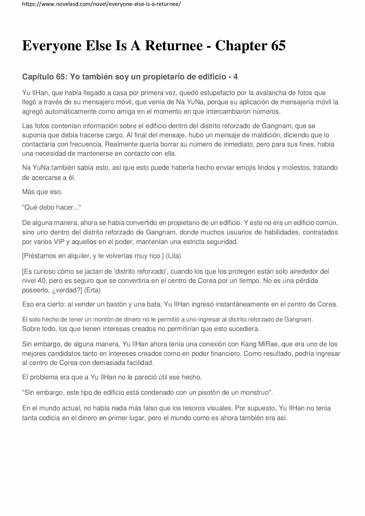 Everyone Else Is A Returnee (Novela) - Capítulo 65 - Página 1 - LectorTMOo