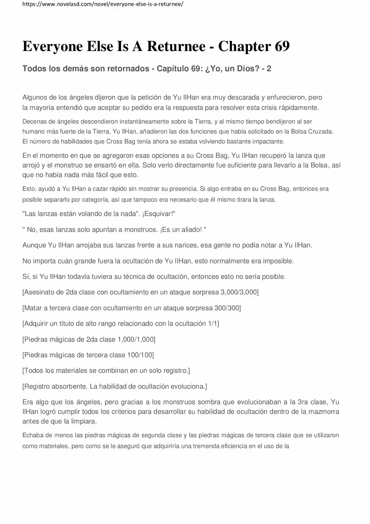 Everyone Else Is A Returnee (Novela) - Capítulo 69 - Página 1 - LectorTMOo