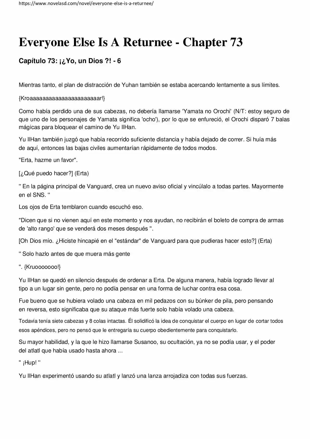 Everyone Else Is A Returnee (Novela) - Capítulo 73 - Página 1 - LectorTMOo
