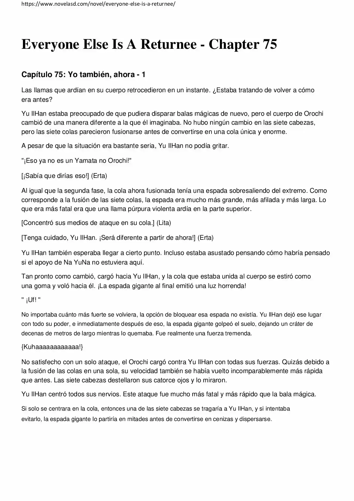 Everyone Else Is A Returnee (Novela) - Capítulo 75 - Página 1 - LectorTMOo