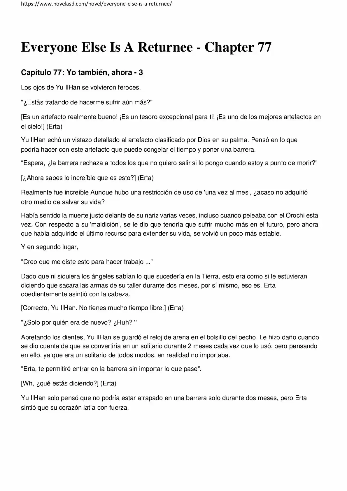 Everyone Else Is A Returnee (Novela) - Capítulo 77 - Página 1 - LectorTMOo