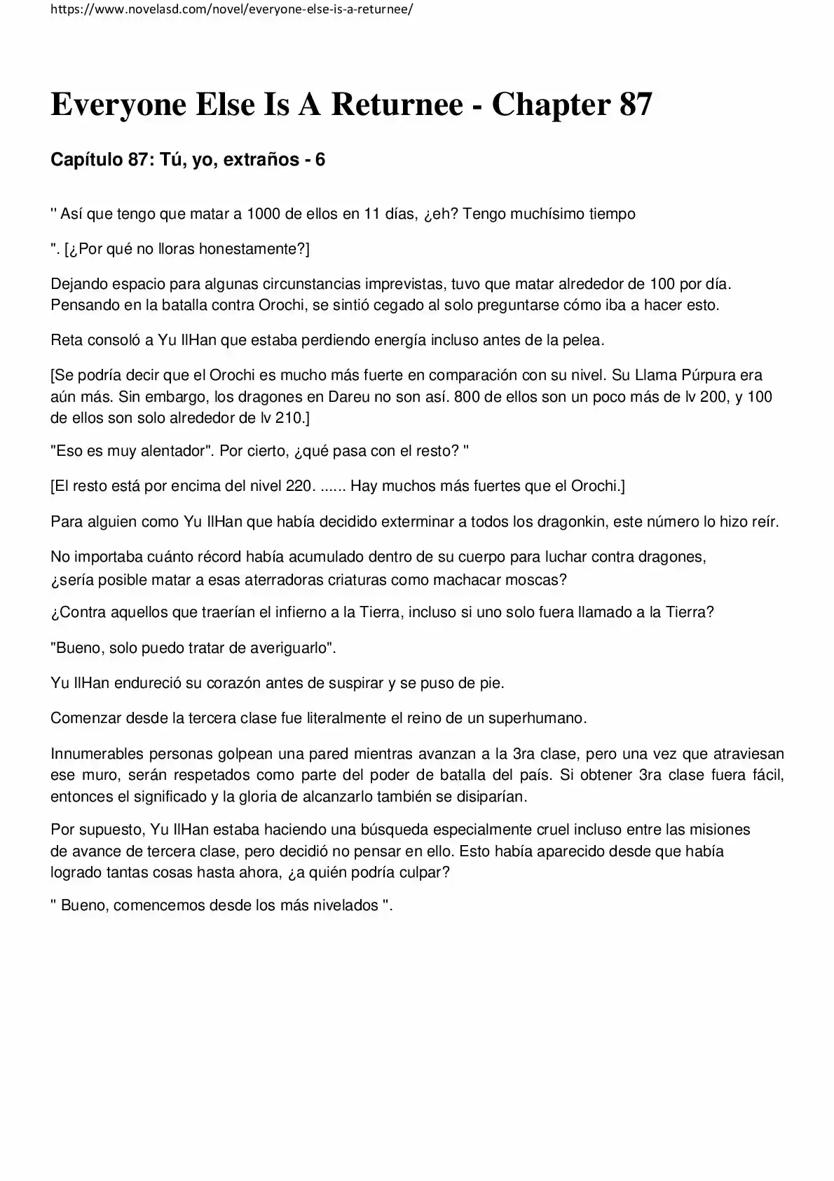 Everyone Else Is A Returnee (Novela) - Capítulo 87 - Página 1 - LectorTMOo
