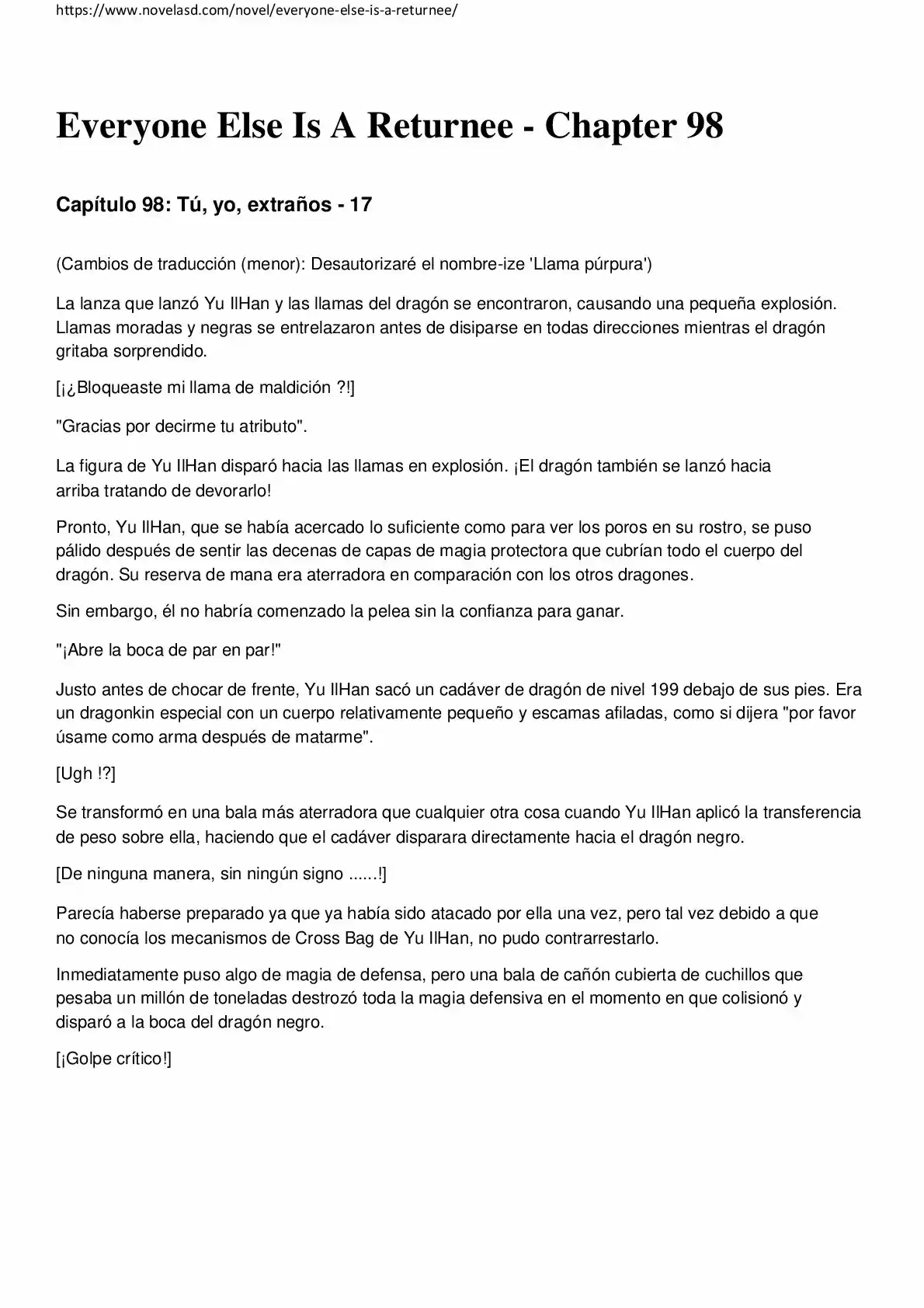 Everyone Else Is A Returnee (Novela) - Capítulo 98 - Página 1 - LectorTMOo