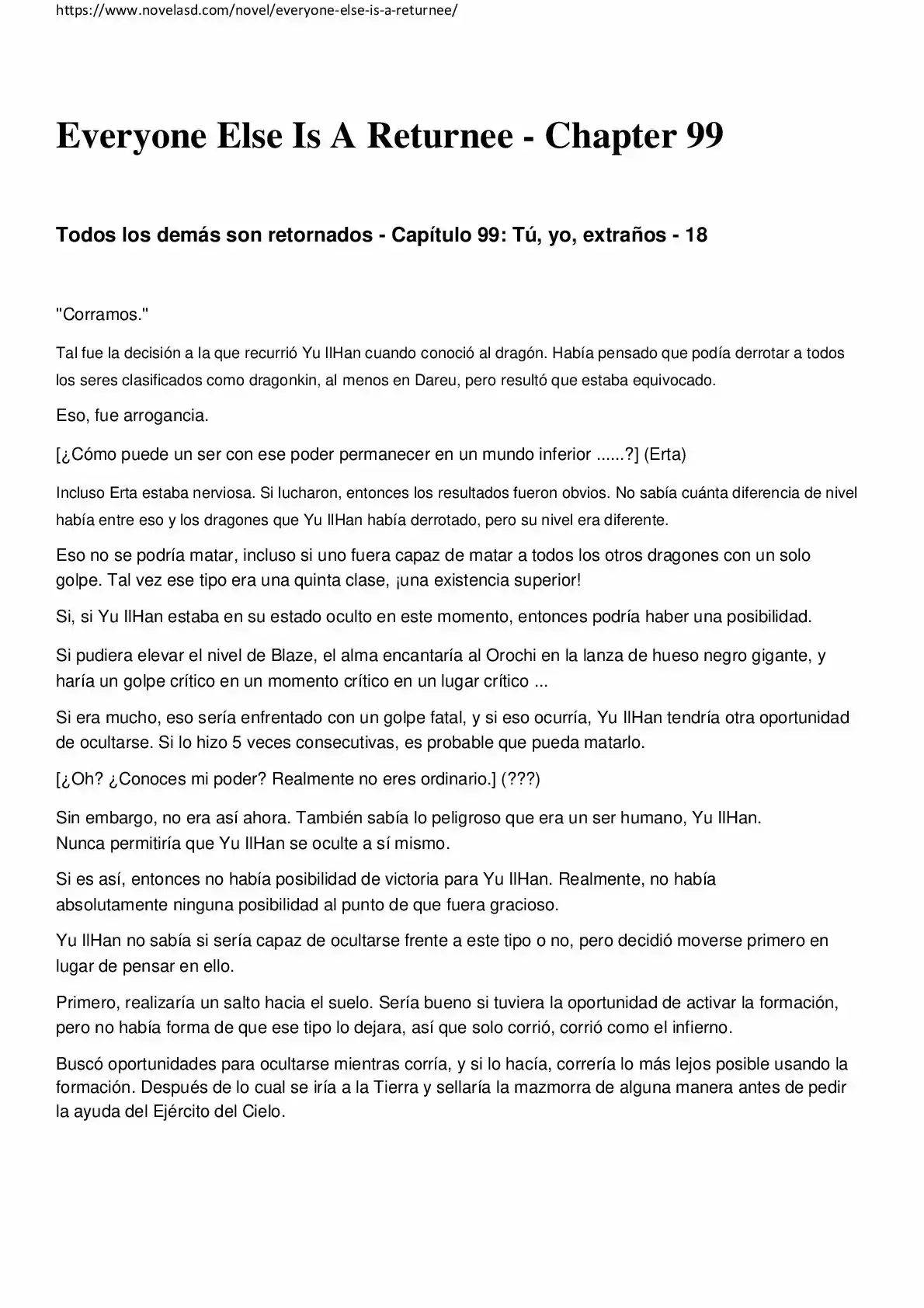 Everyone Else Is A Returnee (Novela) - Capítulo 99 - Página 1 - LectorTMOo