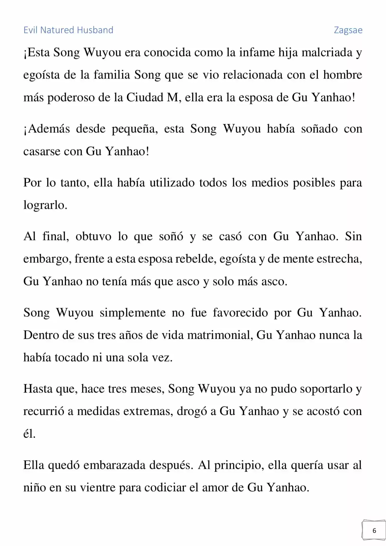 Evil Natured Husband (Novela) - Capítulo 1 - Página 6 - LectorTMOo
