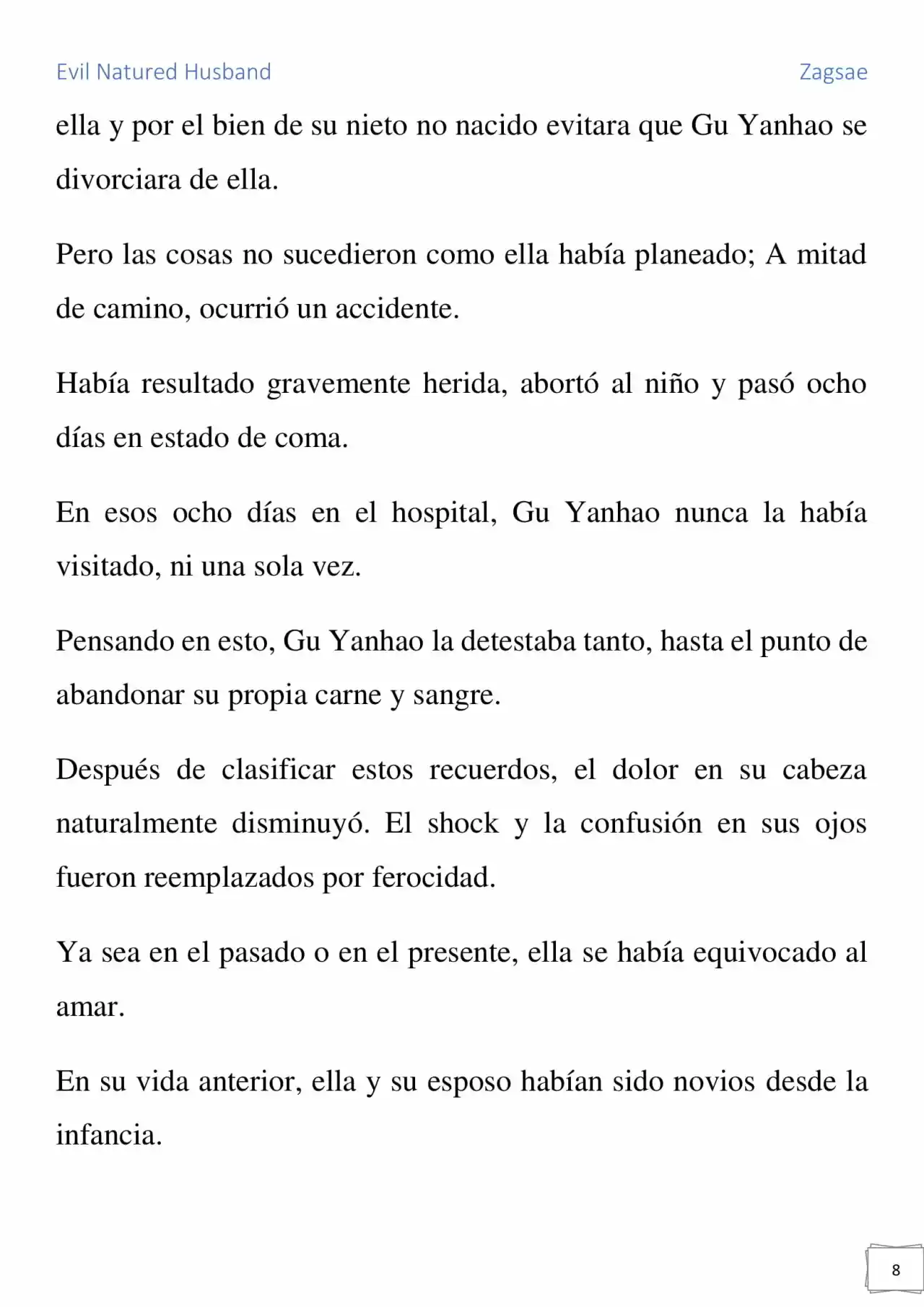 Evil Natured Husband (Novela) - Capítulo 1 - Página 8 - LectorTMOo