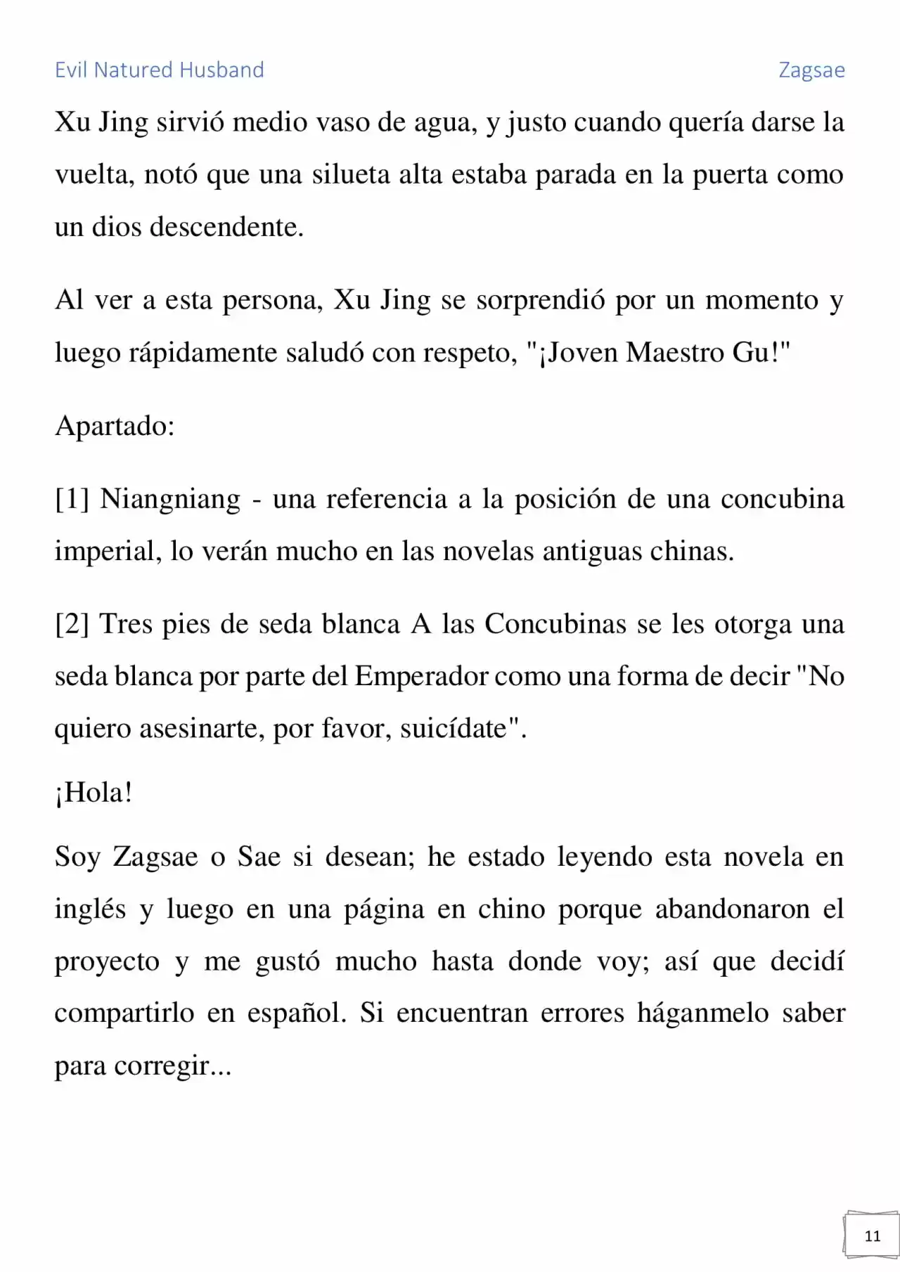 Evil Natured Husband (Novela) - Capítulo 1 - Página 11 - LectorTMOo