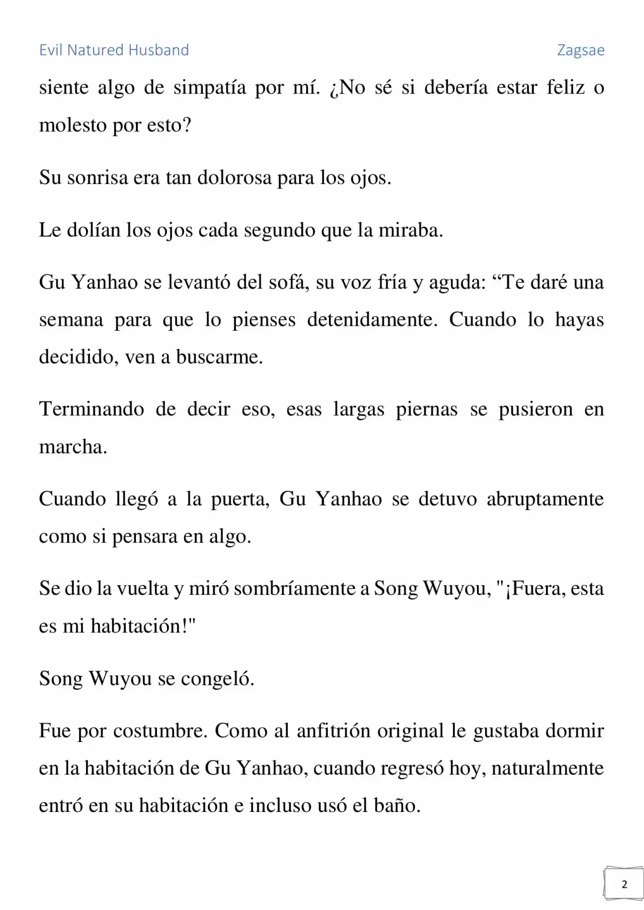 Evil Natured Husband (Novela) - Capítulo 10 - Página 2 - LectorTMOo