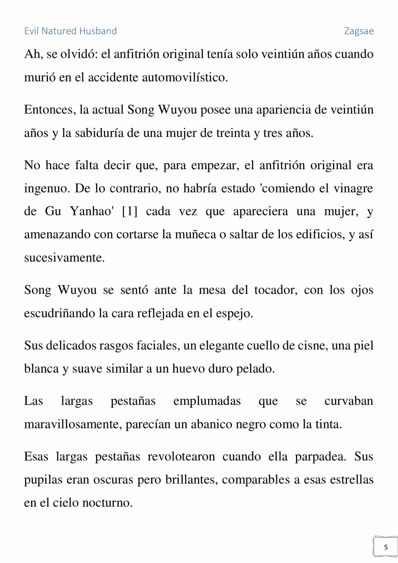 Evil Natured Husband (Novela) - Capítulo 10 - Página 5 - LectorTMOo