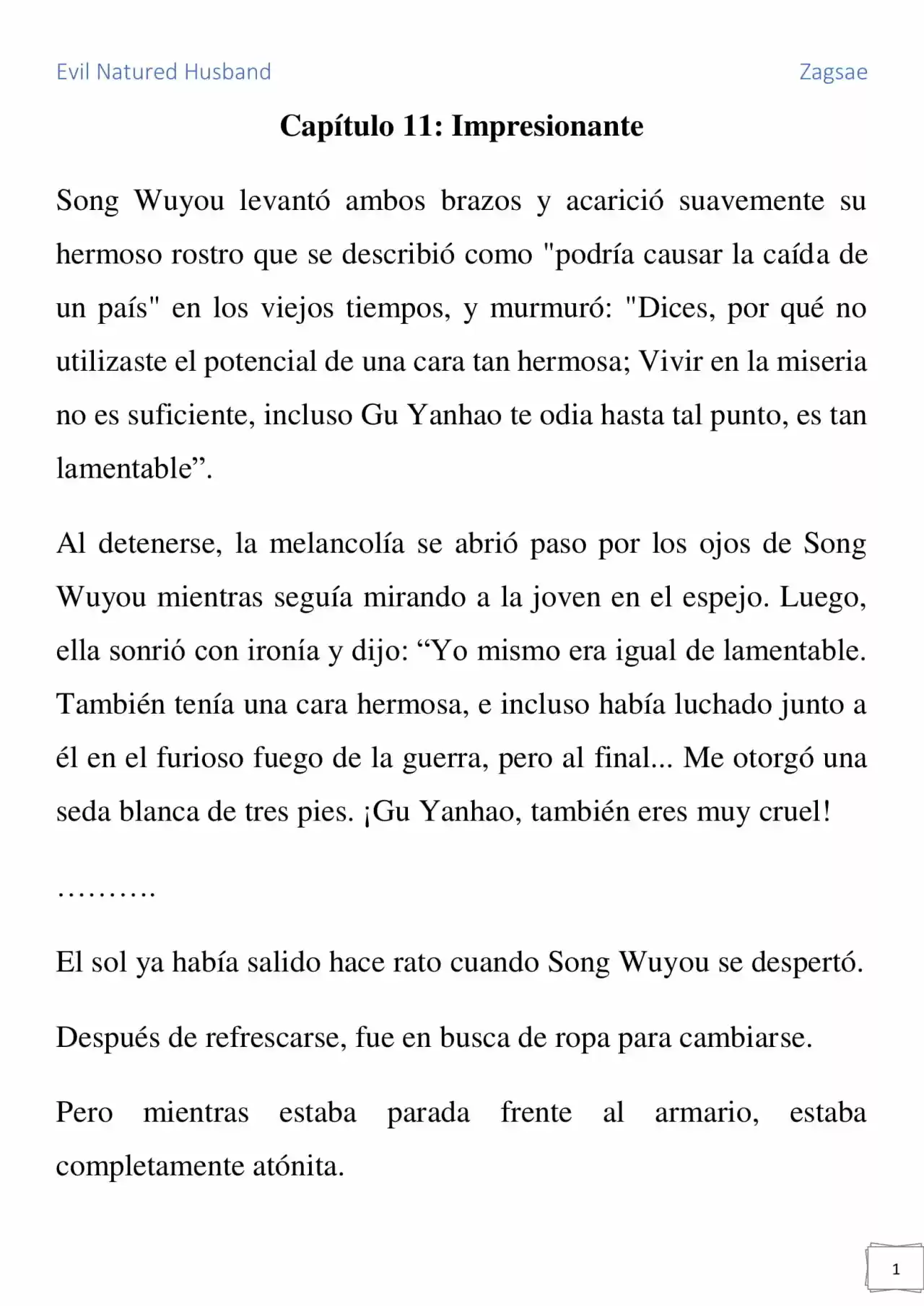 Evil Natured Husband (Novela) - Capítulo 11 - Página 1 - LectorTMOo