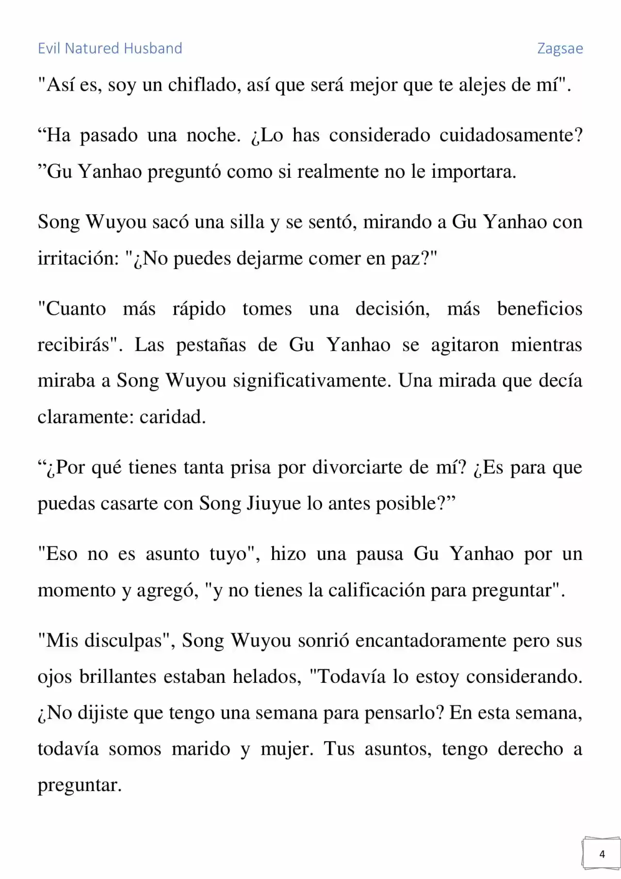 Evil Natured Husband (Novela) - Capítulo 12 - Página 4 - LectorTMOo