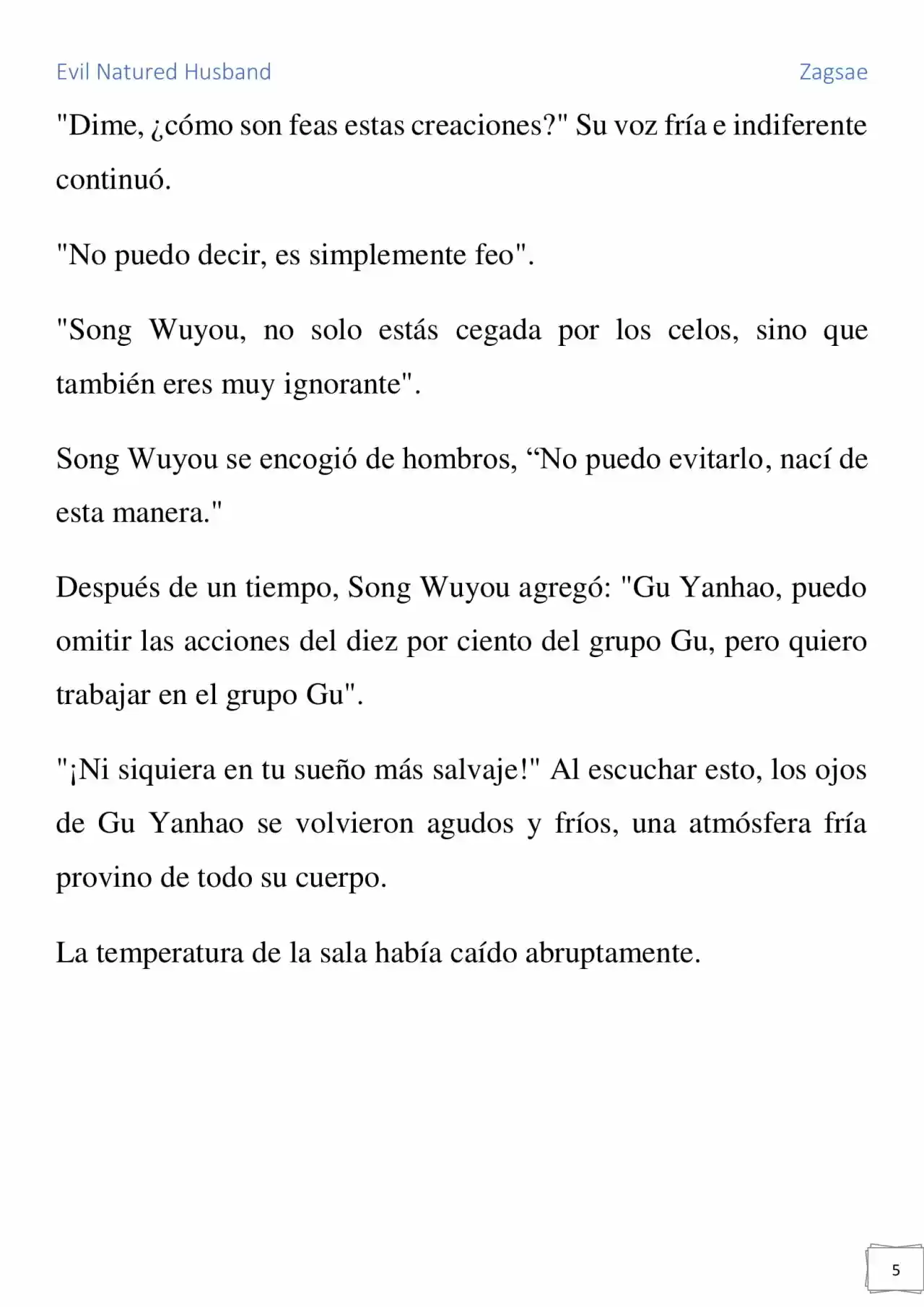 Evil Natured Husband (Novela) - Capítulo 19 - Página 5 - LectorTMOo