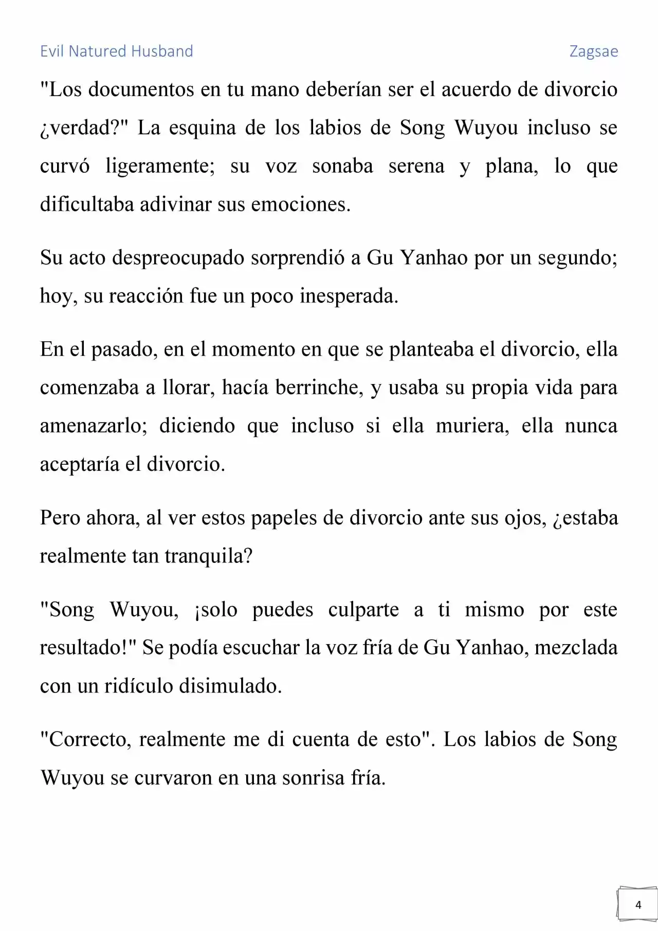 Evil Natured Husband (Novela) - Capítulo 2 - Página 4 - LectorTMOo