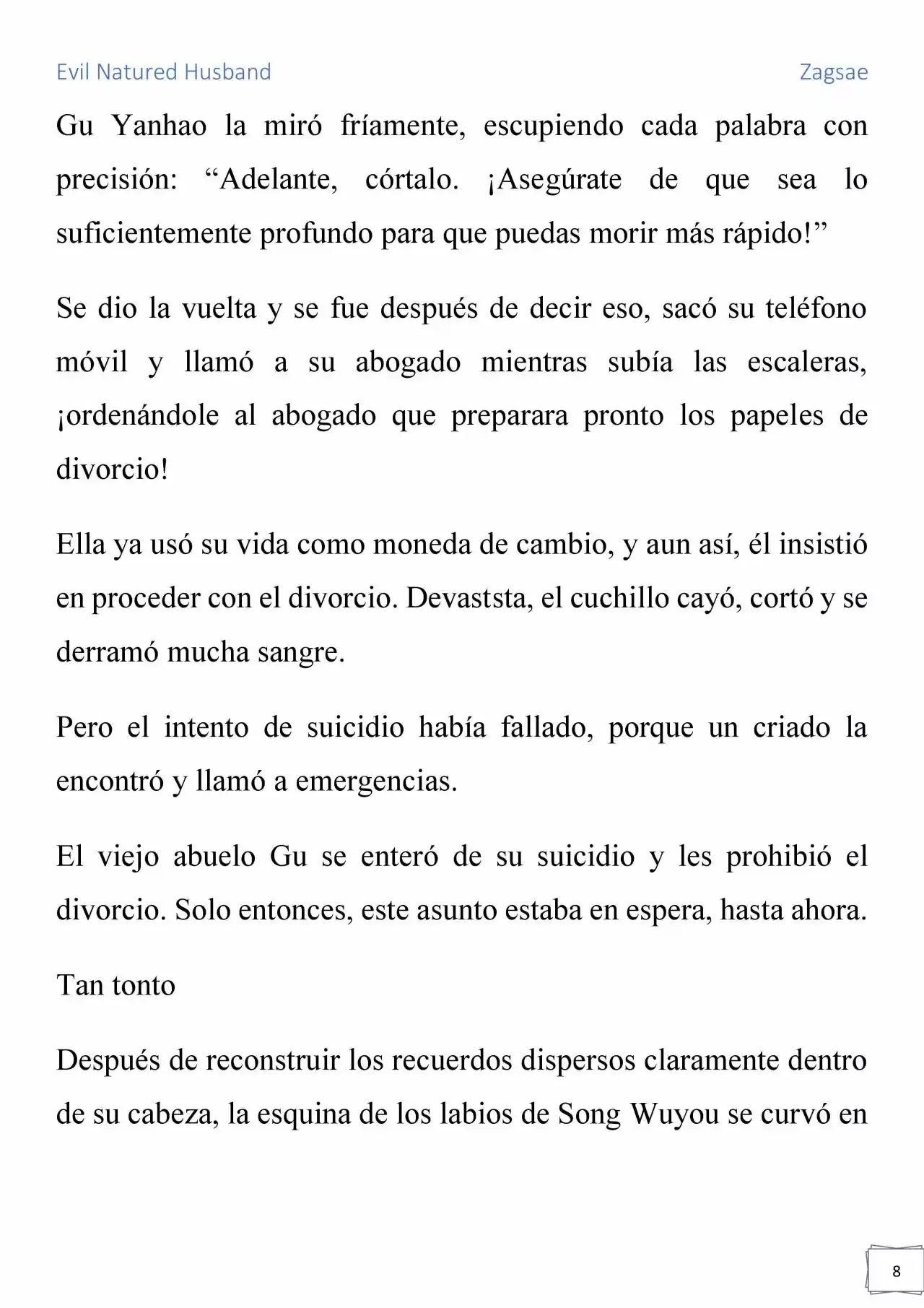 Evil Natured Husband (Novela) - Capítulo 2 - Página 8 - LectorTMOo