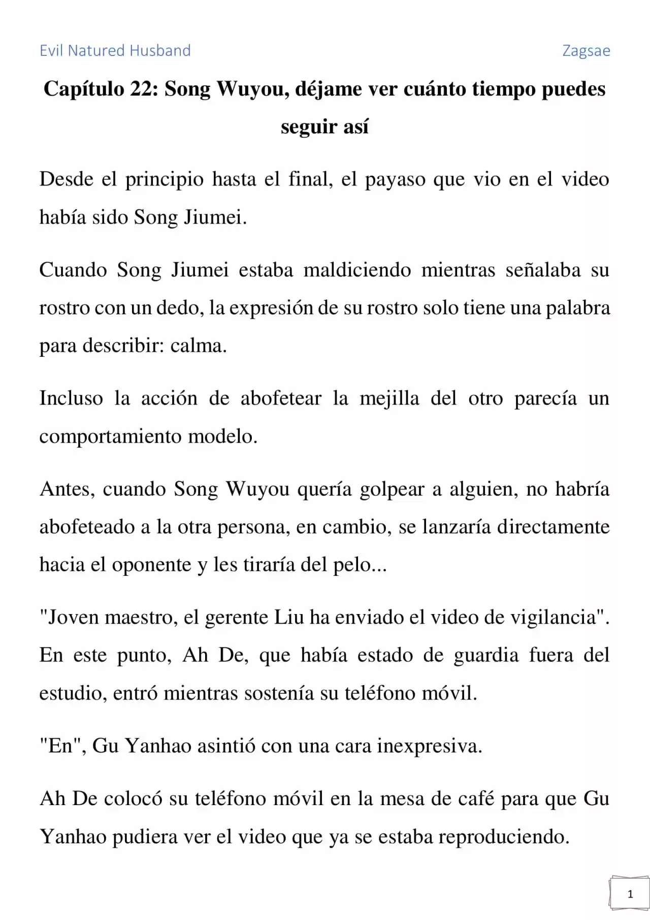 Evil Natured Husband (Novela) - Capítulo 22 - Página 1 - LectorTMOo