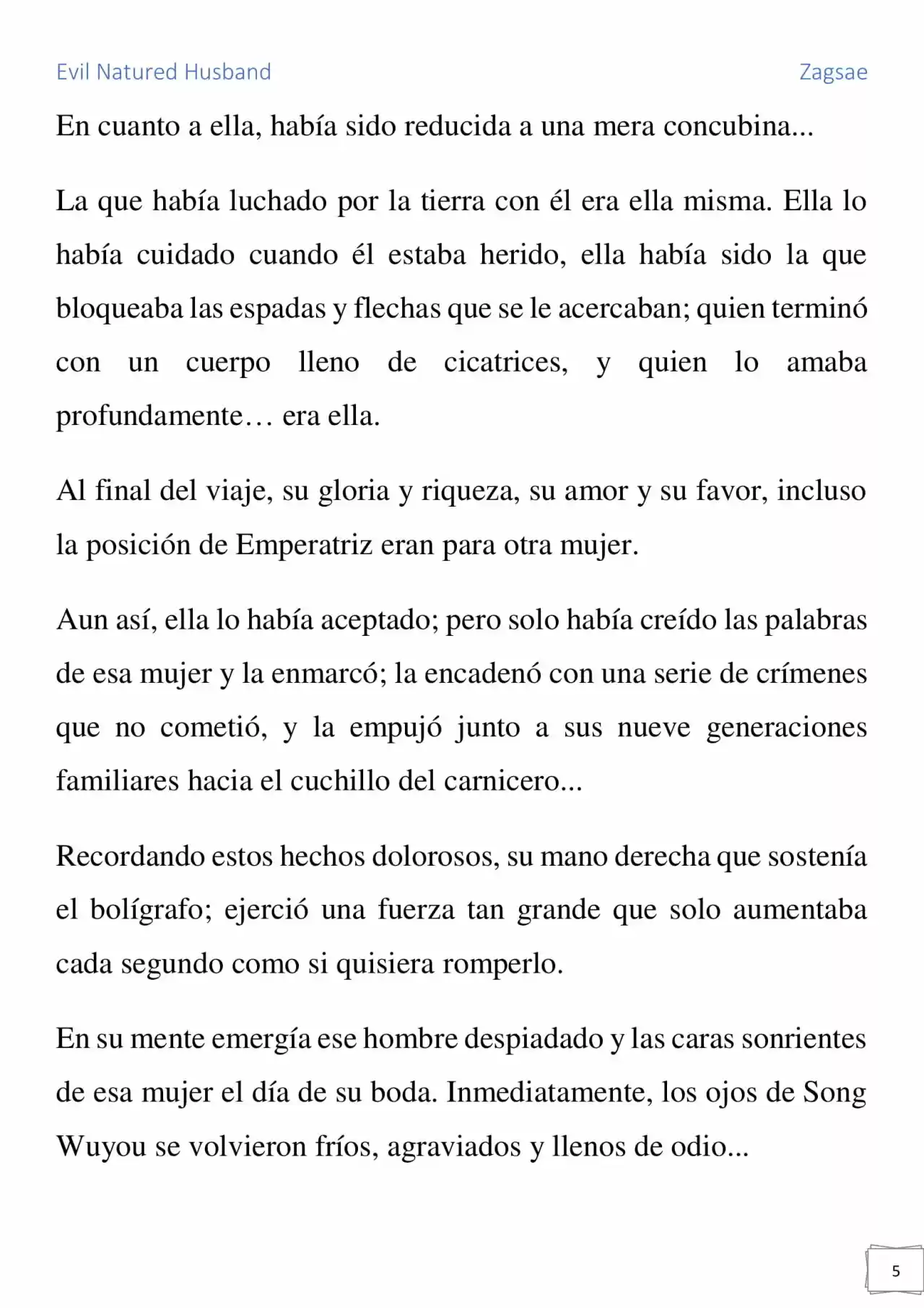 Evil Natured Husband (Novela) - Capítulo 23 - Página 5 - LectorTMOo