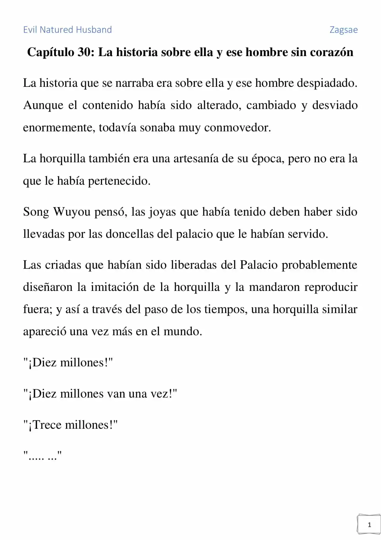 Evil Natured Husband (Novela) - Capítulo 30 - Página 1 - LectorTMOo