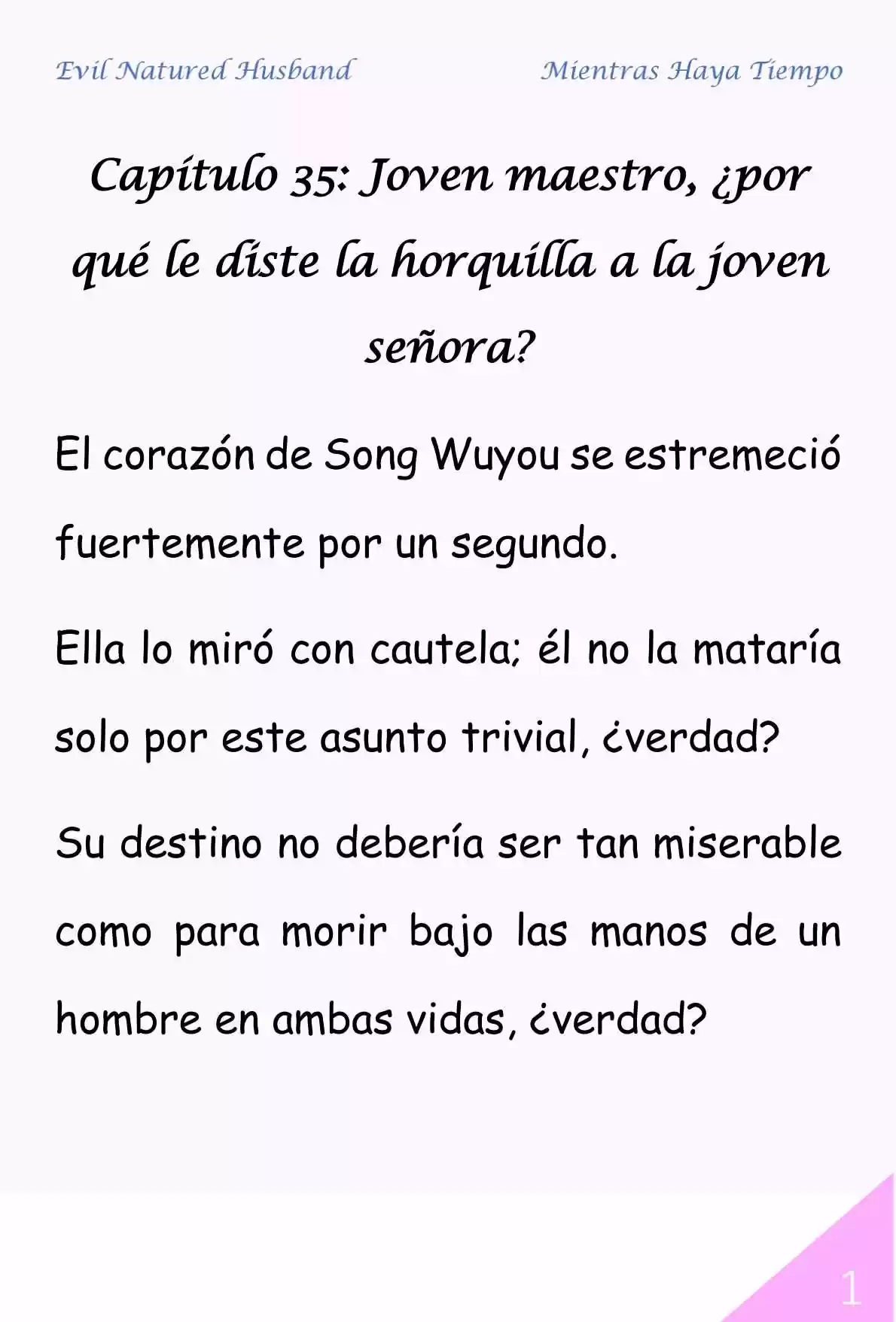 Evil Natured Husband (Novela) - Capítulo 35 - Página 1 - LectorTMOo