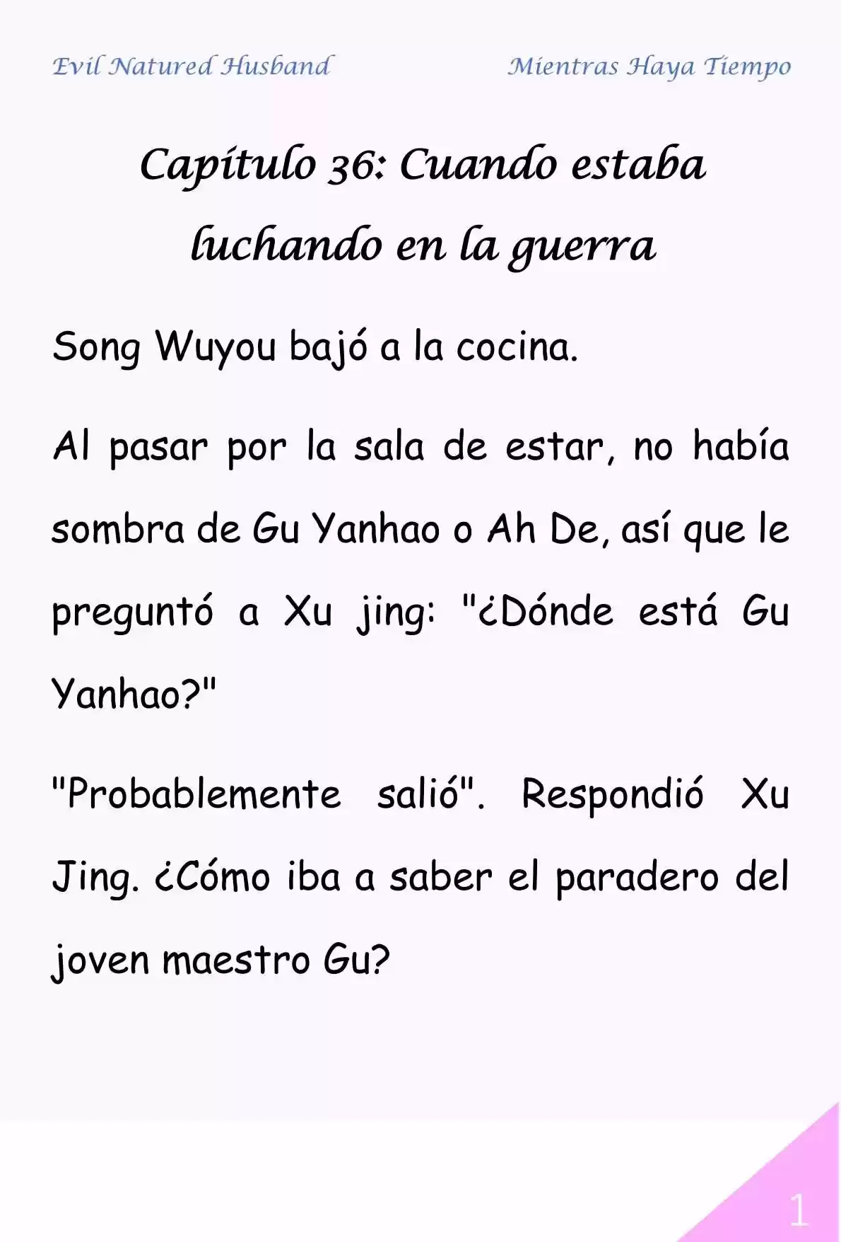 Evil Natured Husband (Novela) - Capítulo 36 - Página 1 - LectorTMOo