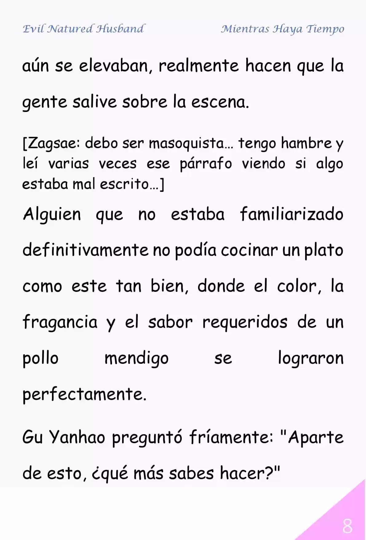 Evil Natured Husband (Novela) - Capítulo 38 - Página 8 - LectorTMOo