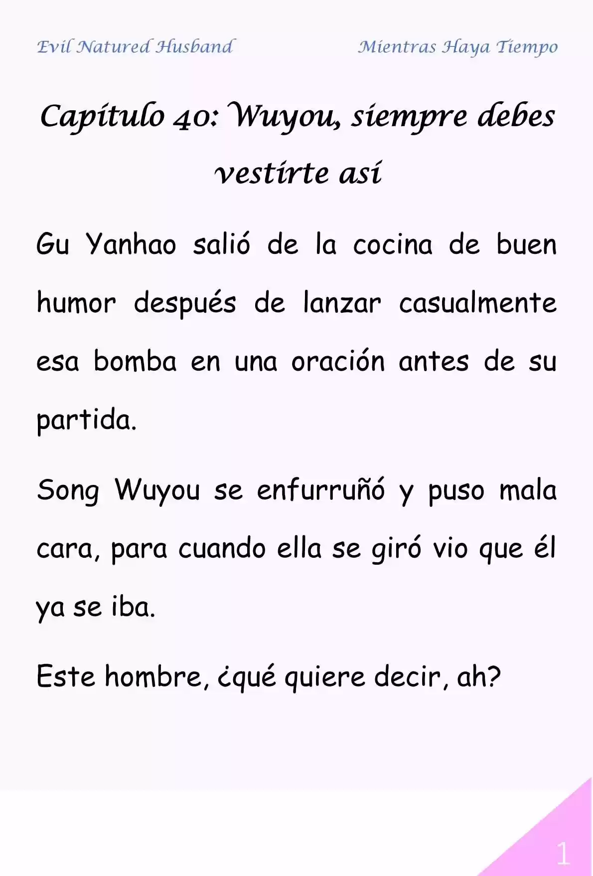 Evil Natured Husband (Novela) - Capítulo 40 - Página 1 - LectorTMOo
