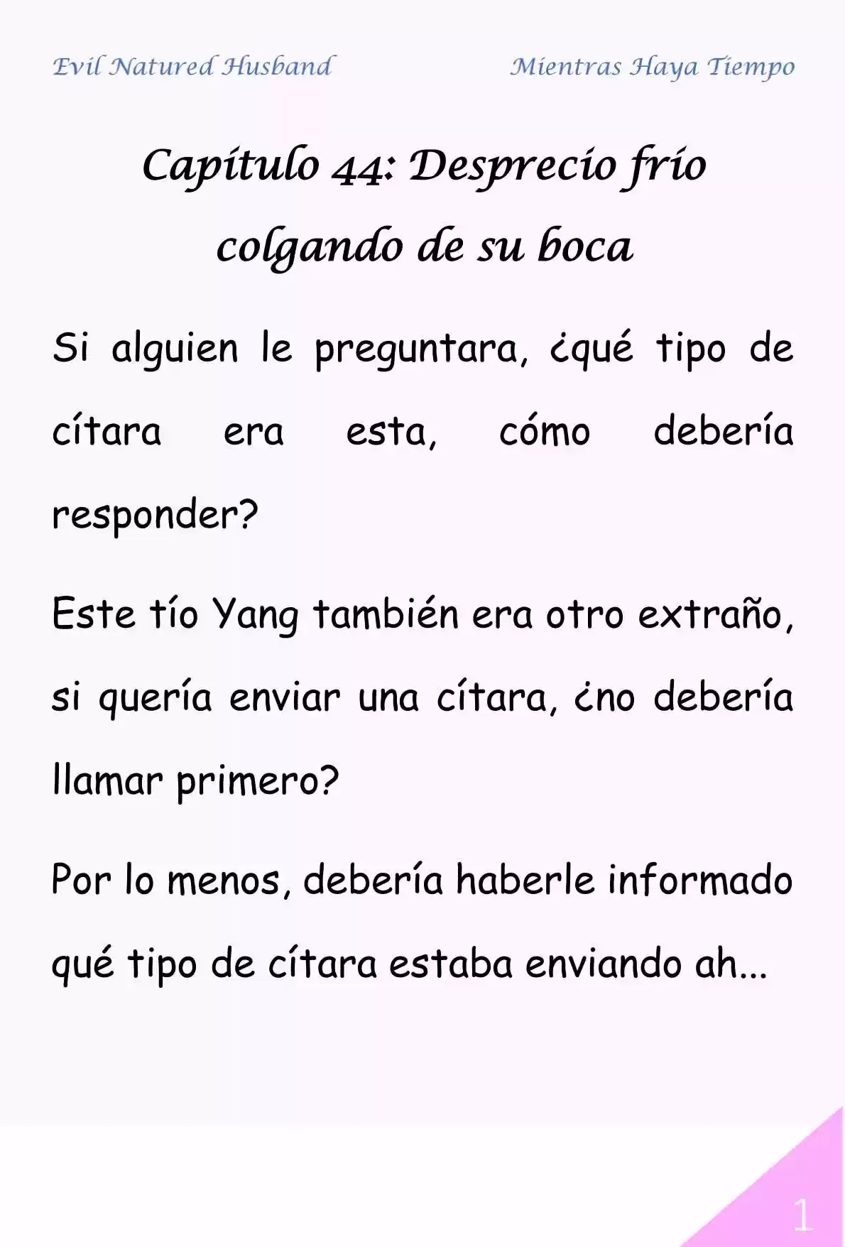 Evil Natured Husband (Novela) - Capítulo 44 - Página 1 - LectorTMOo
