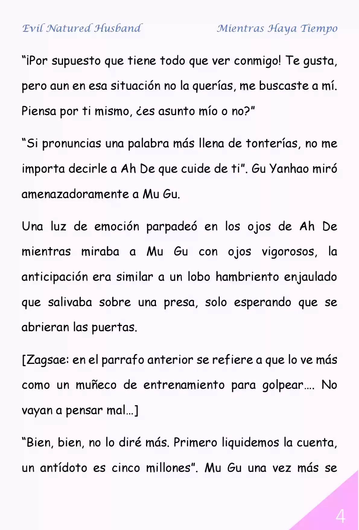 Evil Natured Husband (Novela) - Capítulo 55 - Página 4 - LectorTMOo