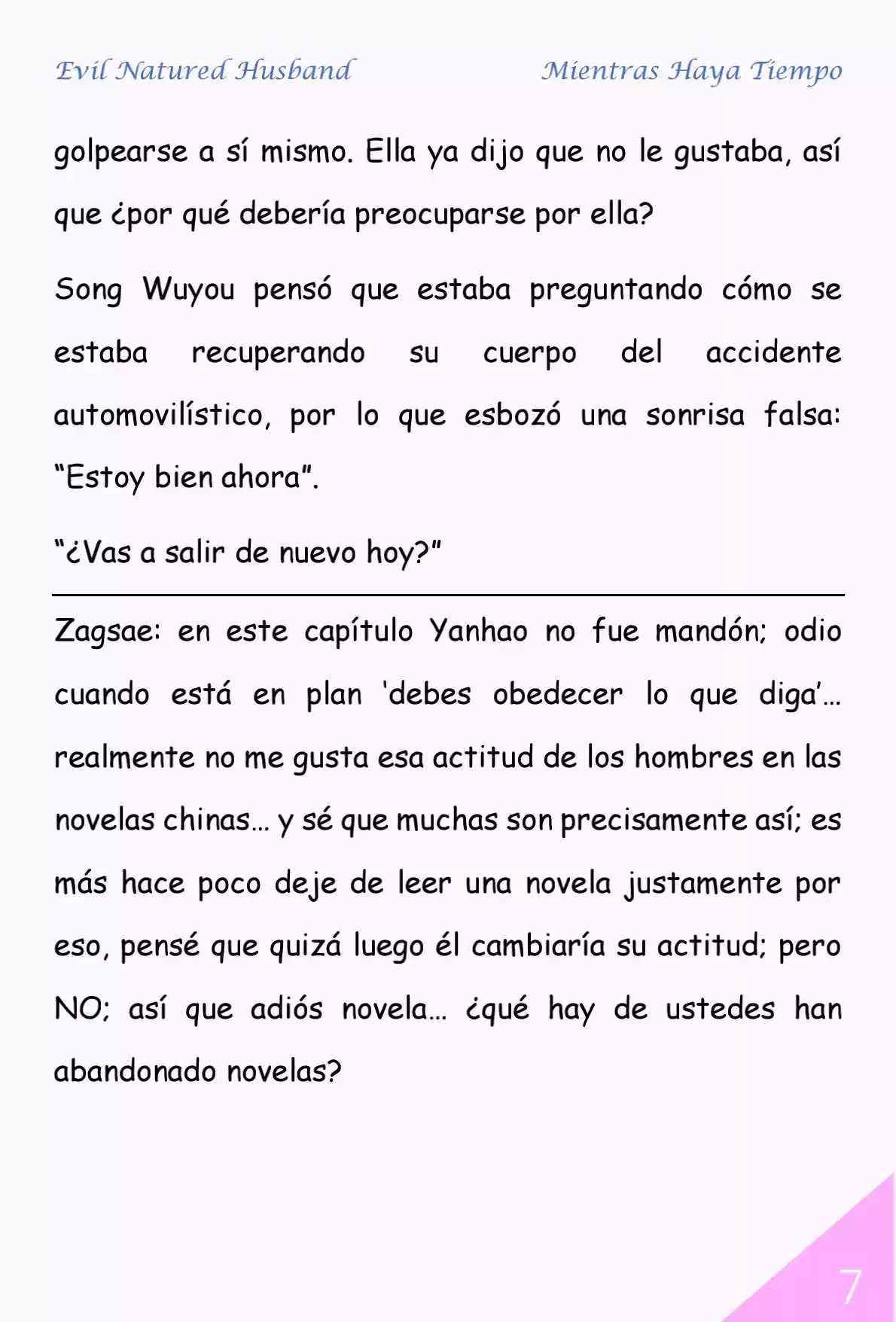 Evil Natured Husband (Novela) - Capítulo 69 - Página 7 - LectorTMOo