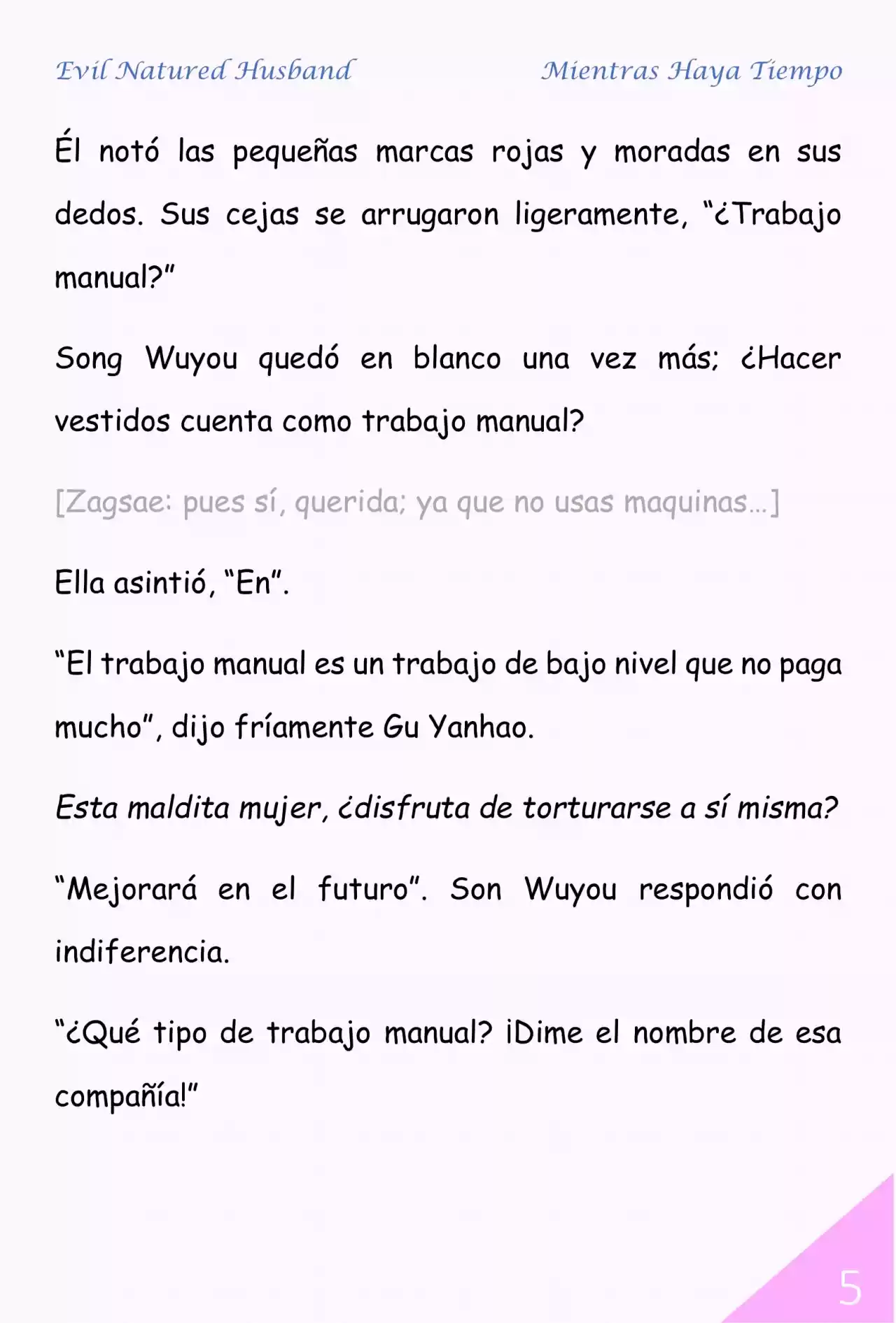 Evil Natured Husband (Novela) - Capítulo 73 - Página 5 - LectorTMOo