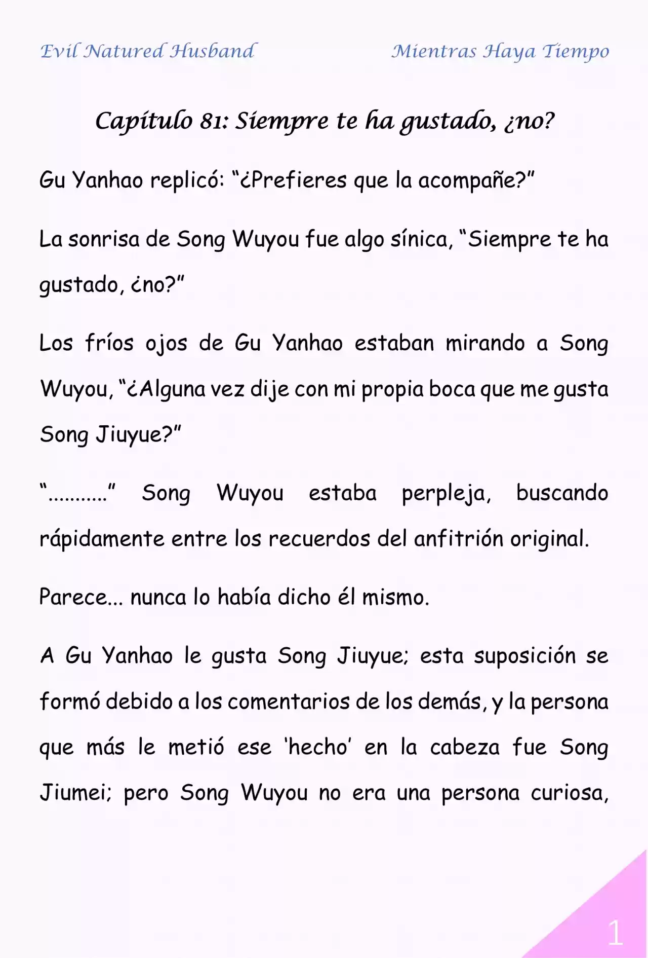 Evil Natured Husband (Novela) - Capítulo 81 - Página 1 - LectorTMOo