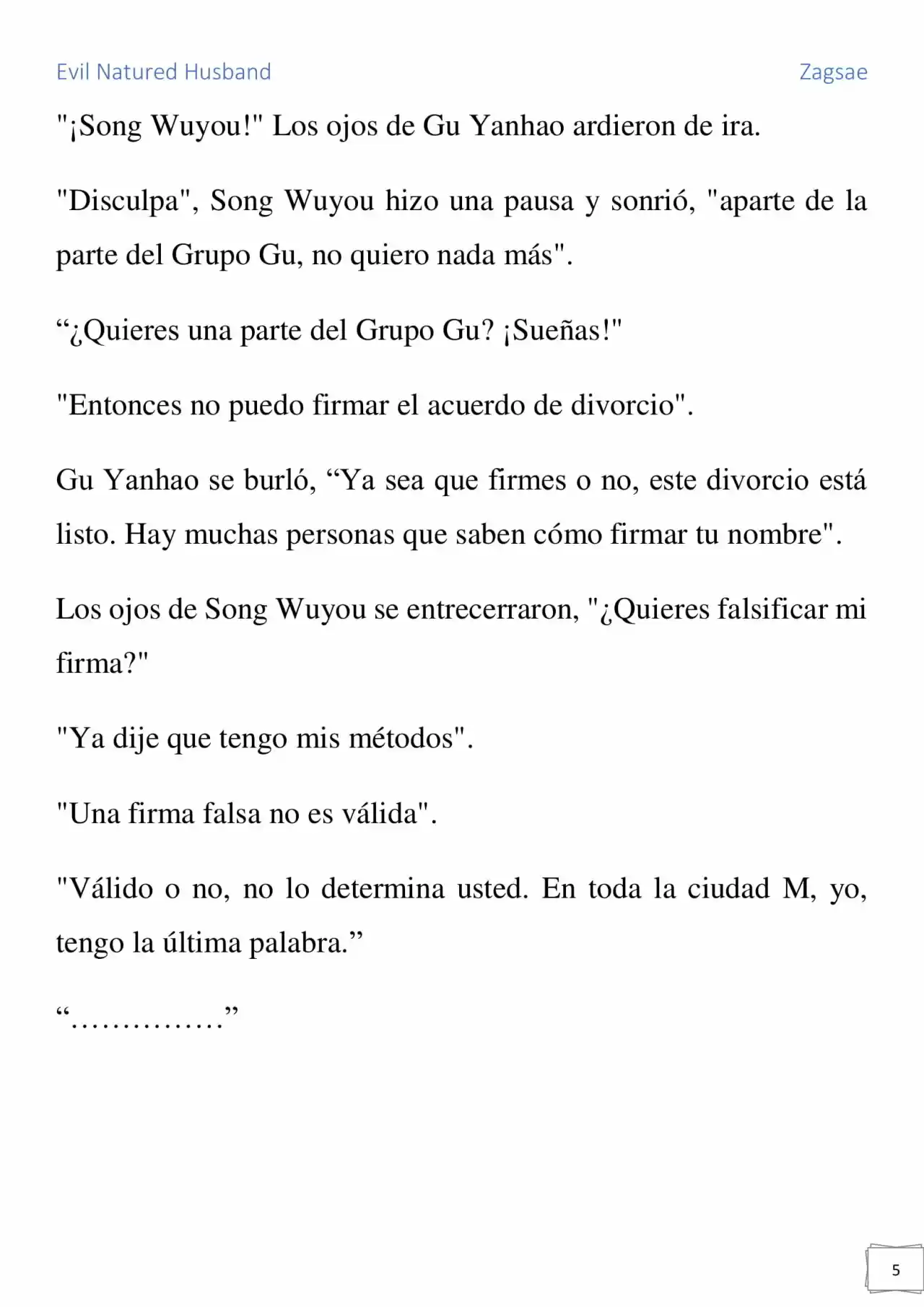 Evil Natured Husband (Novela) - Capítulo 9 - Página 5 - LectorTMOo