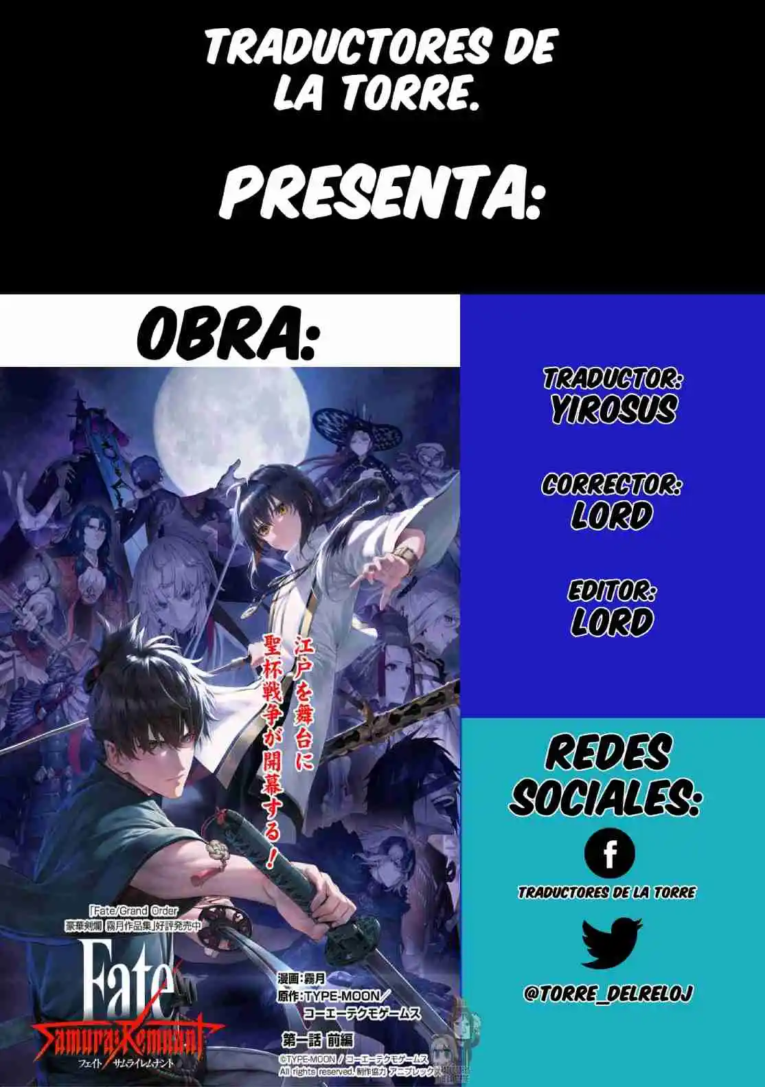 Fate/Samurai Remnant ( Serialización ) - Capítulo 1.20 - Página 1 - LectorTMOo