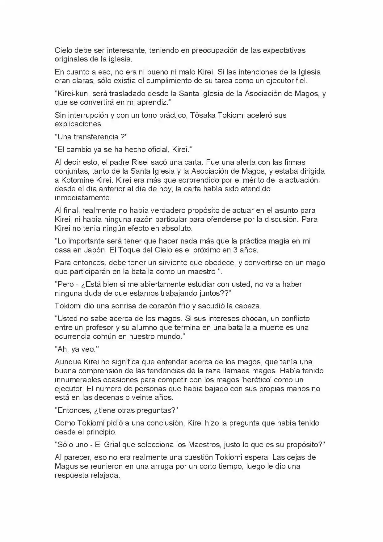 Fate Zero Novela capítulo 2 página 6