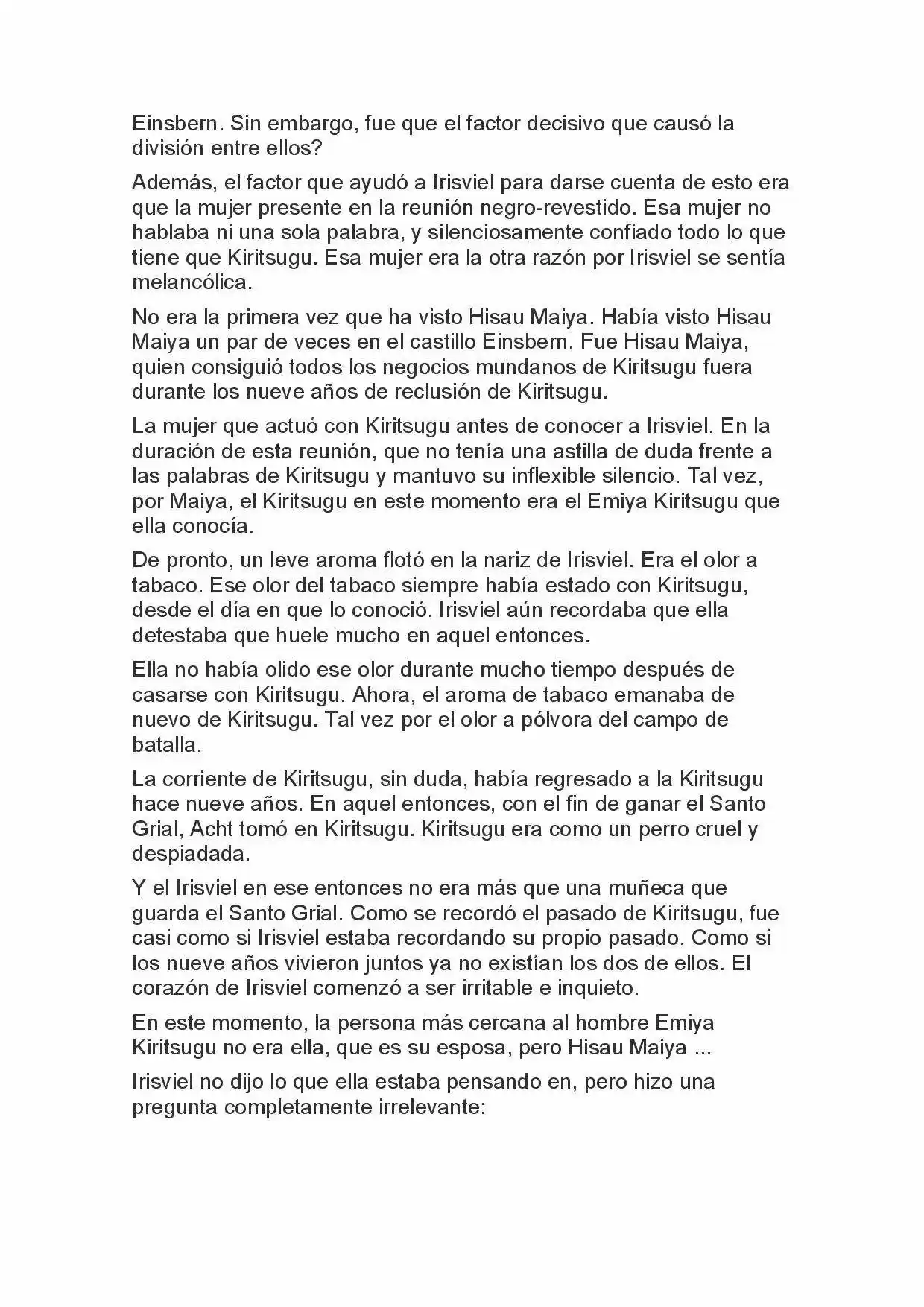 Fate Zero Novela capítulo 29 página 8