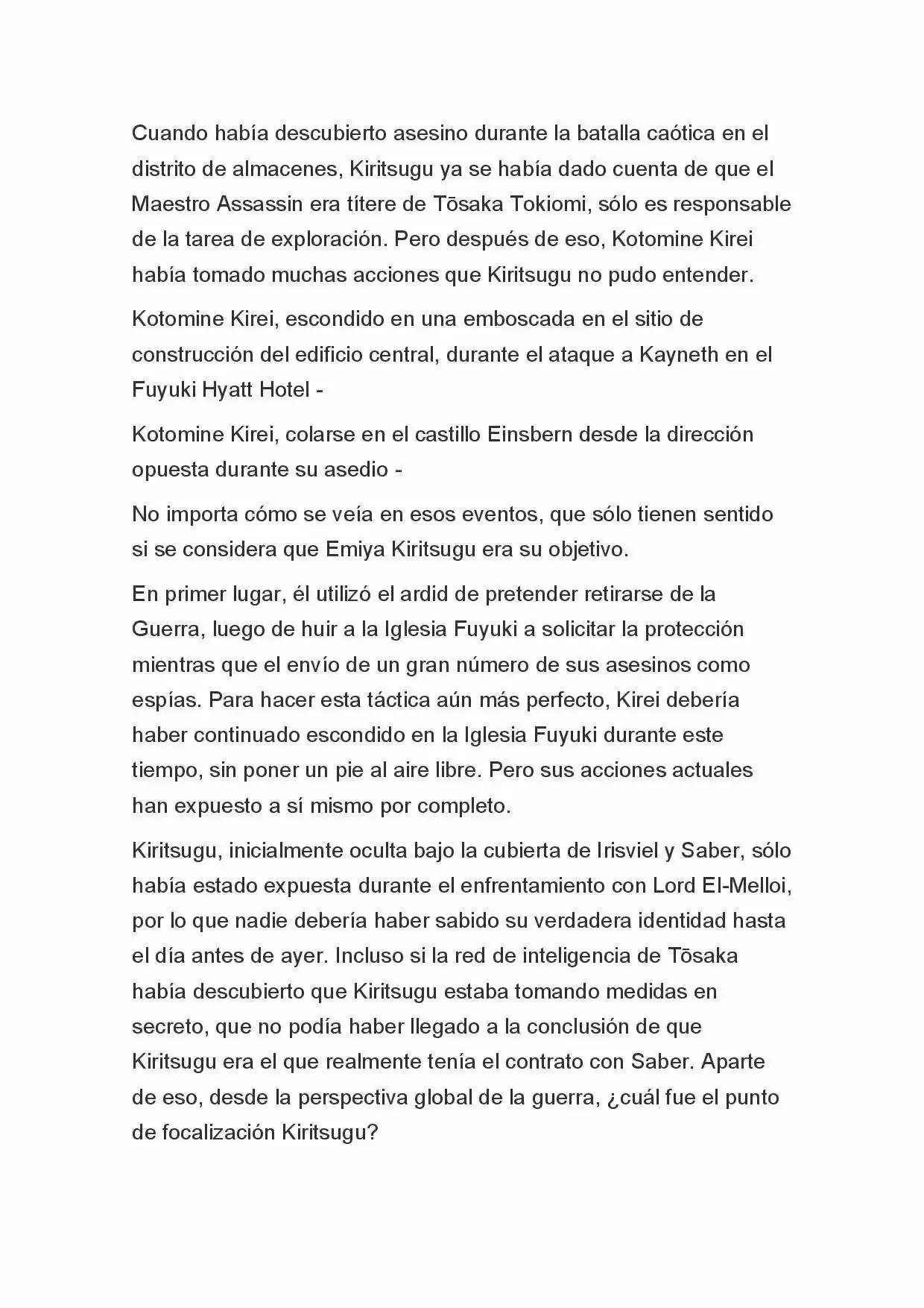 Fate Zero Novela capítulo 45 página 4