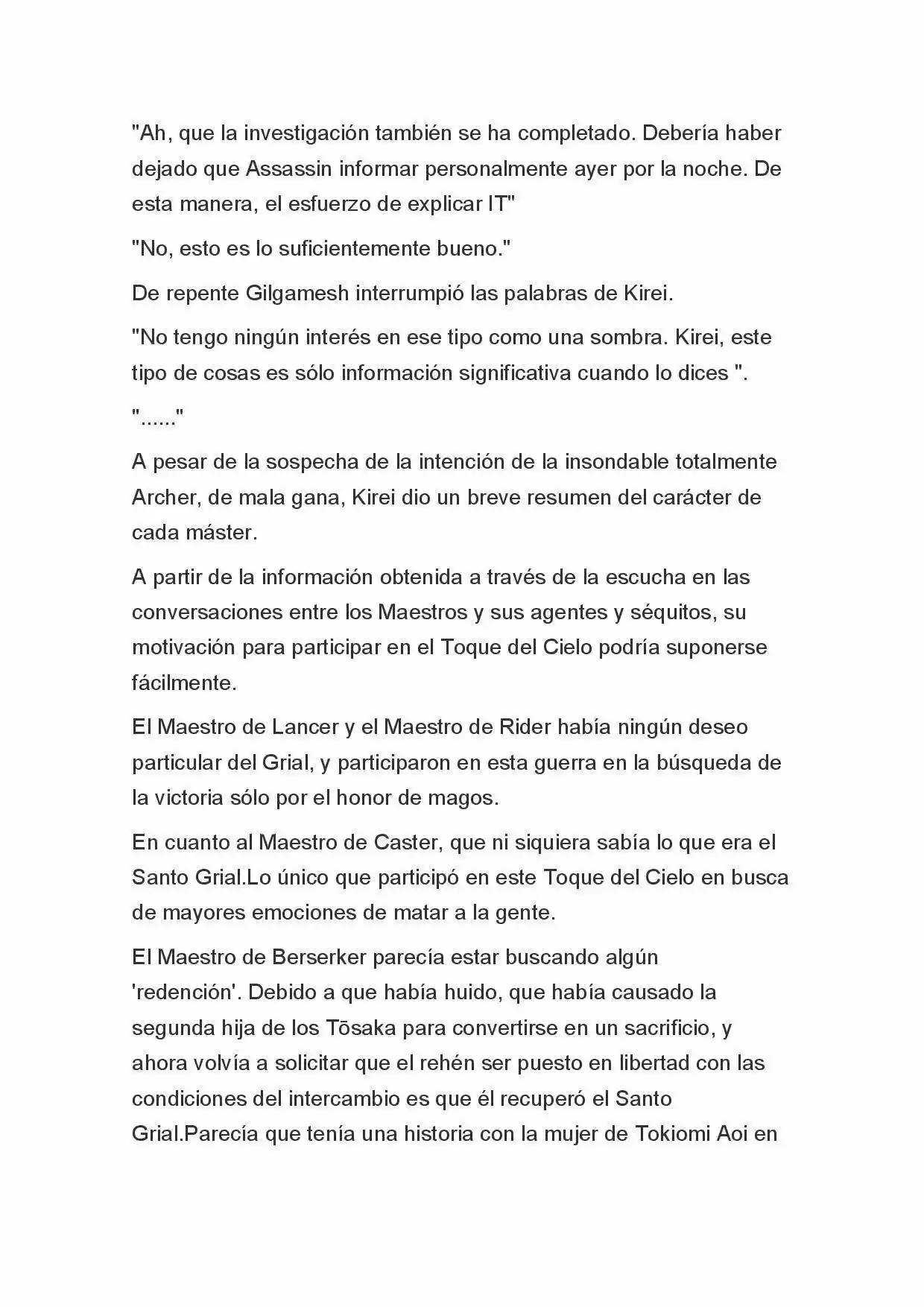 Fate Zero Novela capítulo 46 página 7