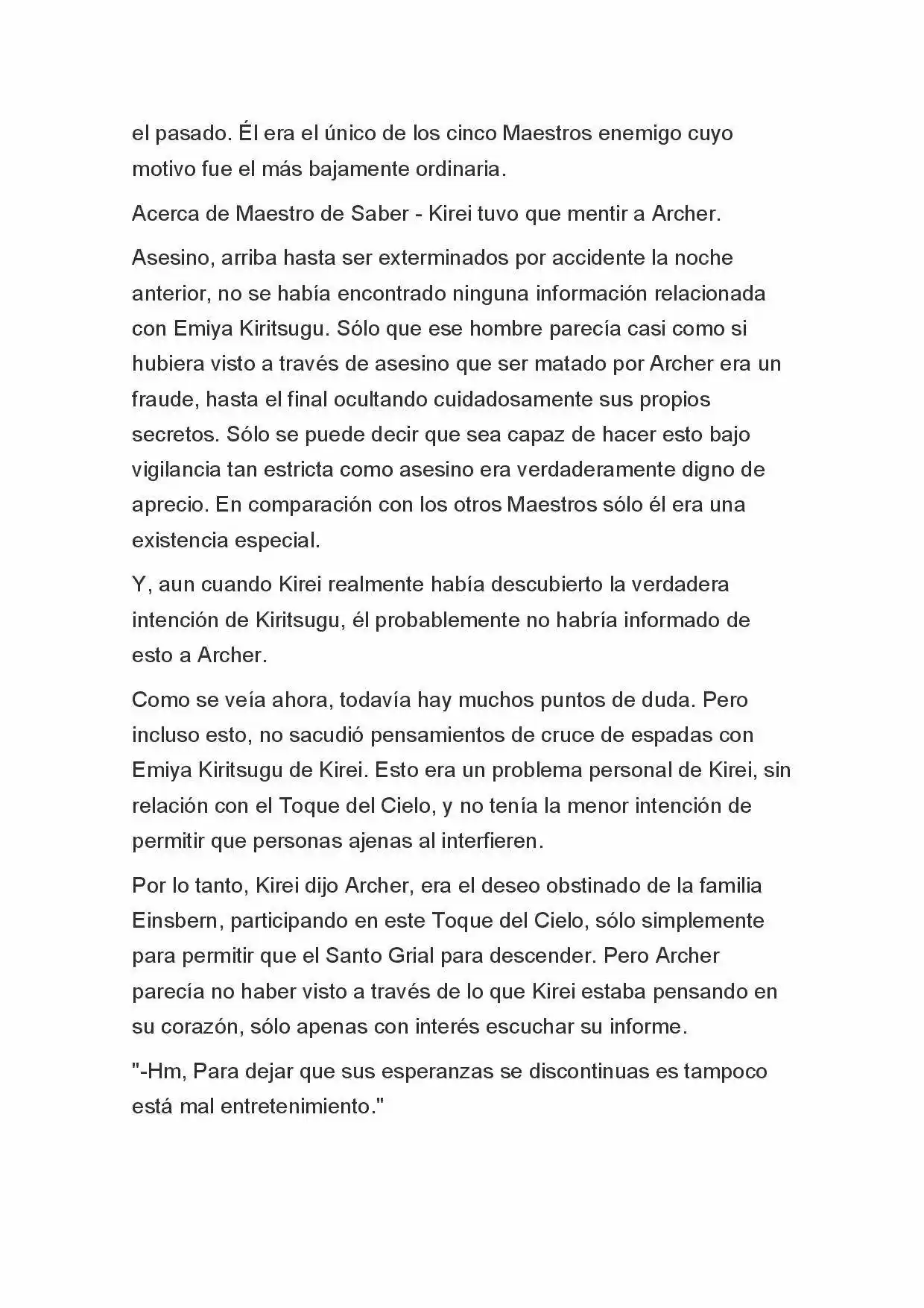 Fate Zero Novela capítulo 46 página 8