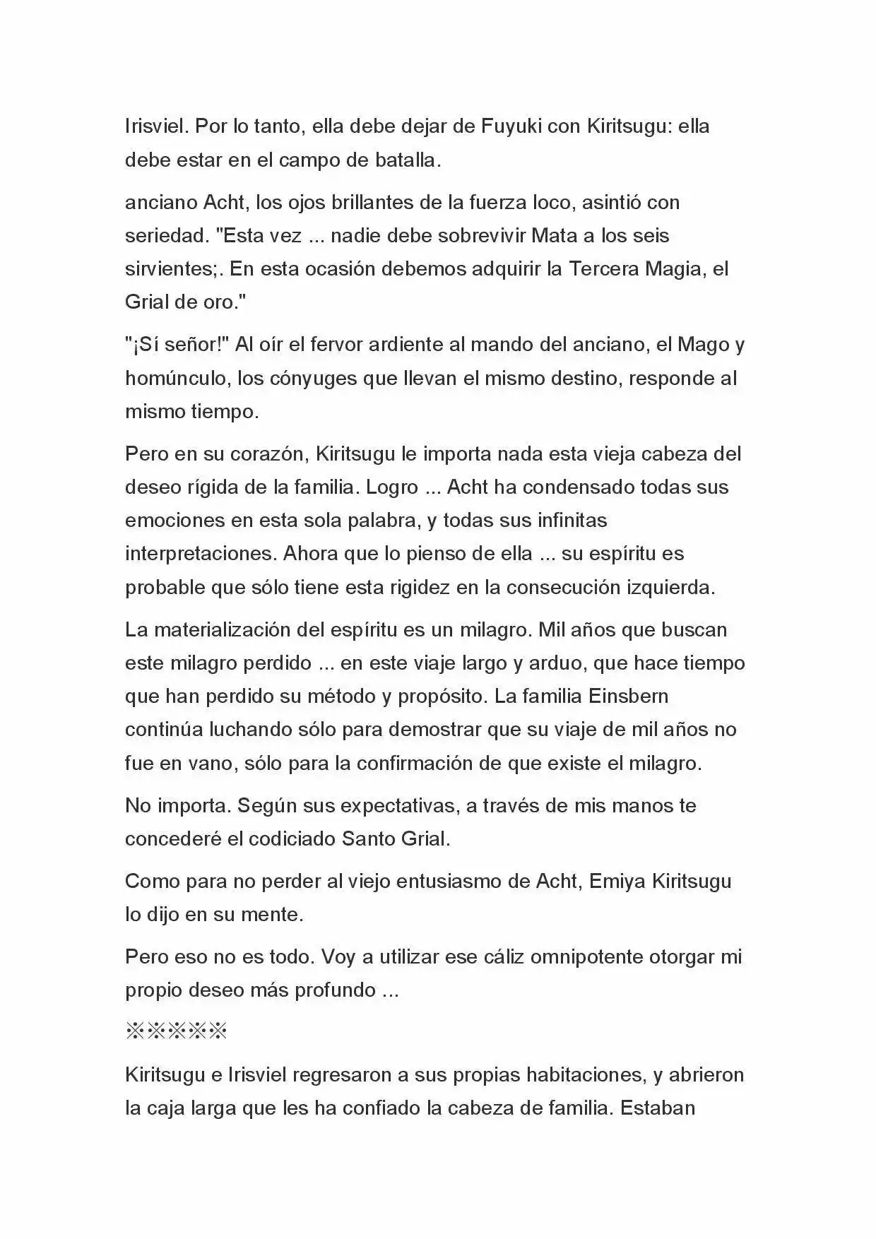 Fate Zero Novela capítulo 5 página 4