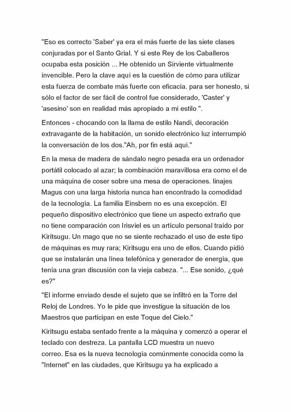 Fate Zero Novela capítulo 5 página 8