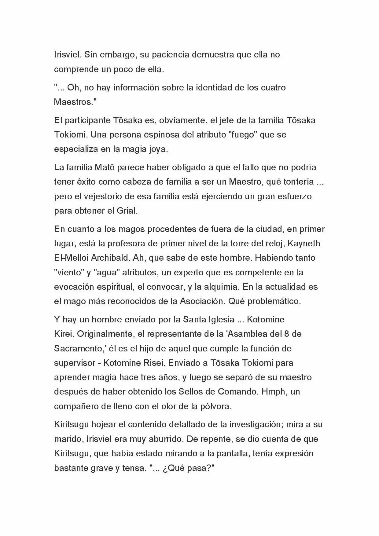 Fate Zero Novela capítulo 5 página 9