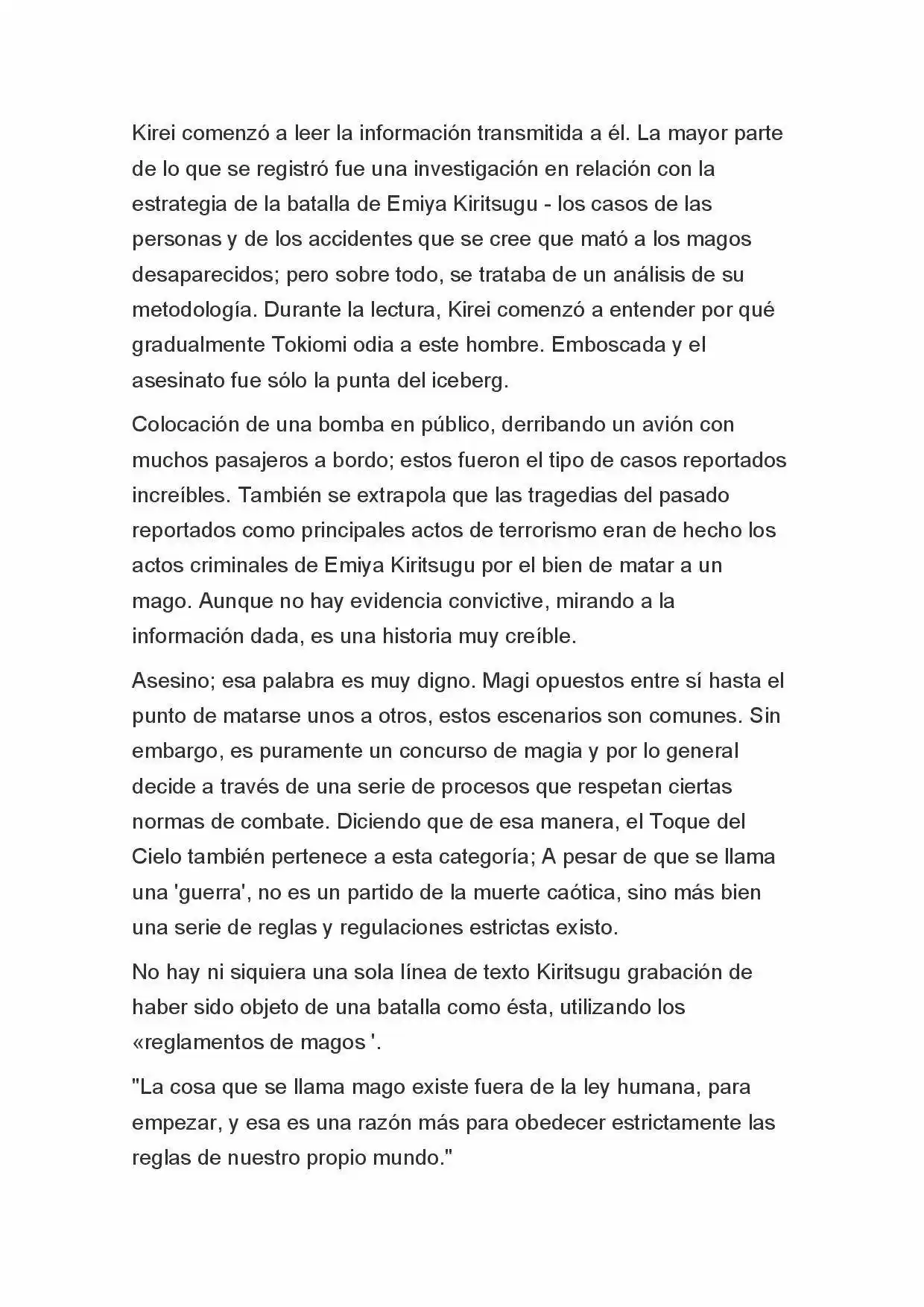 Fate Zero Novela capítulo 6 página 9