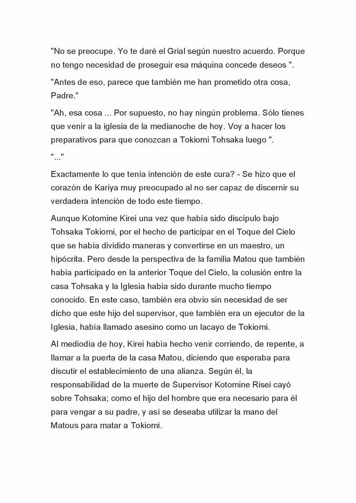 Fate Zero Novela capítulo 70 página 5
