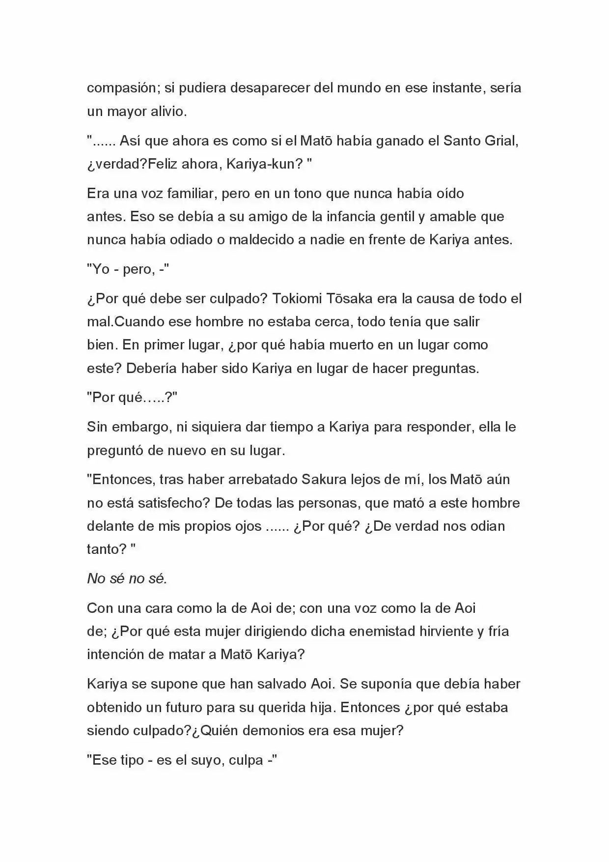 Fate Zero Novela capítulo 72 página 8