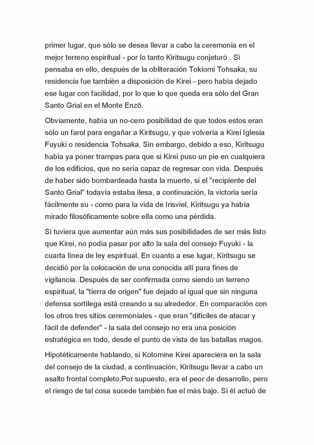 Fate Zero Novela capítulo 74 página 6