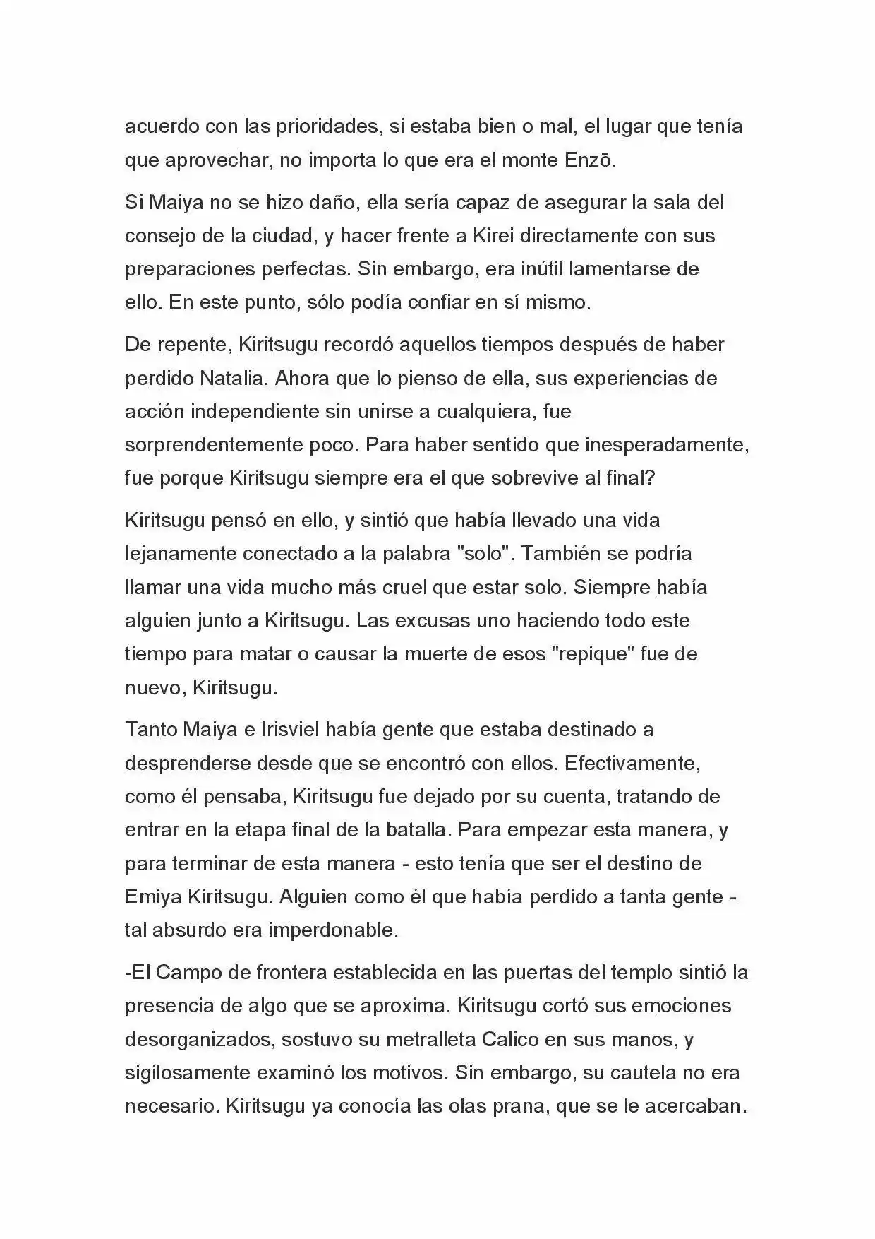 Fate Zero Novela capítulo 74 página 7