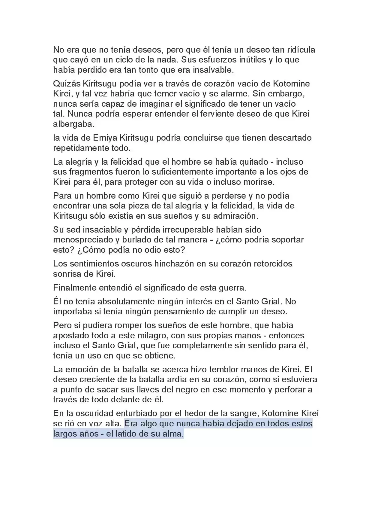Fate Zero Novela capítulo 75 página 9